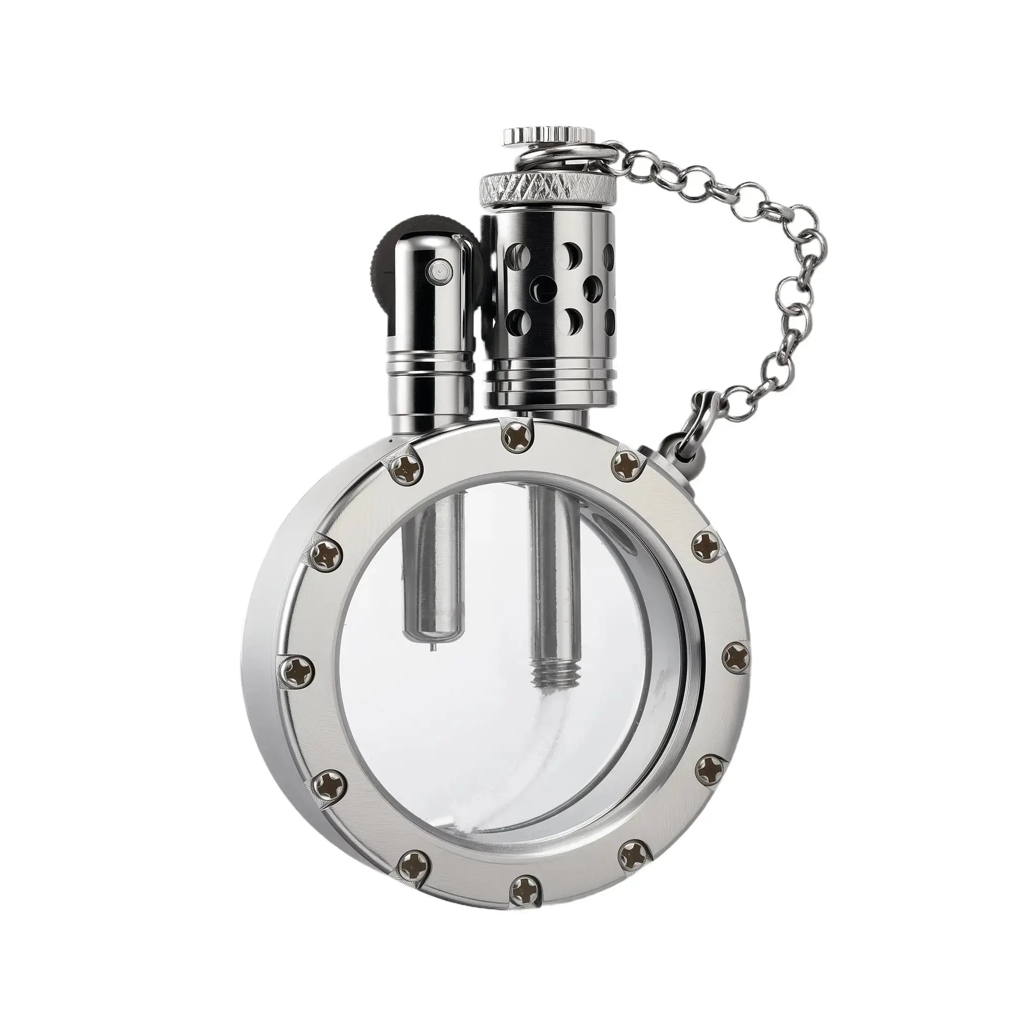 Round - Pocket Watch Lighter - Silver THORENS