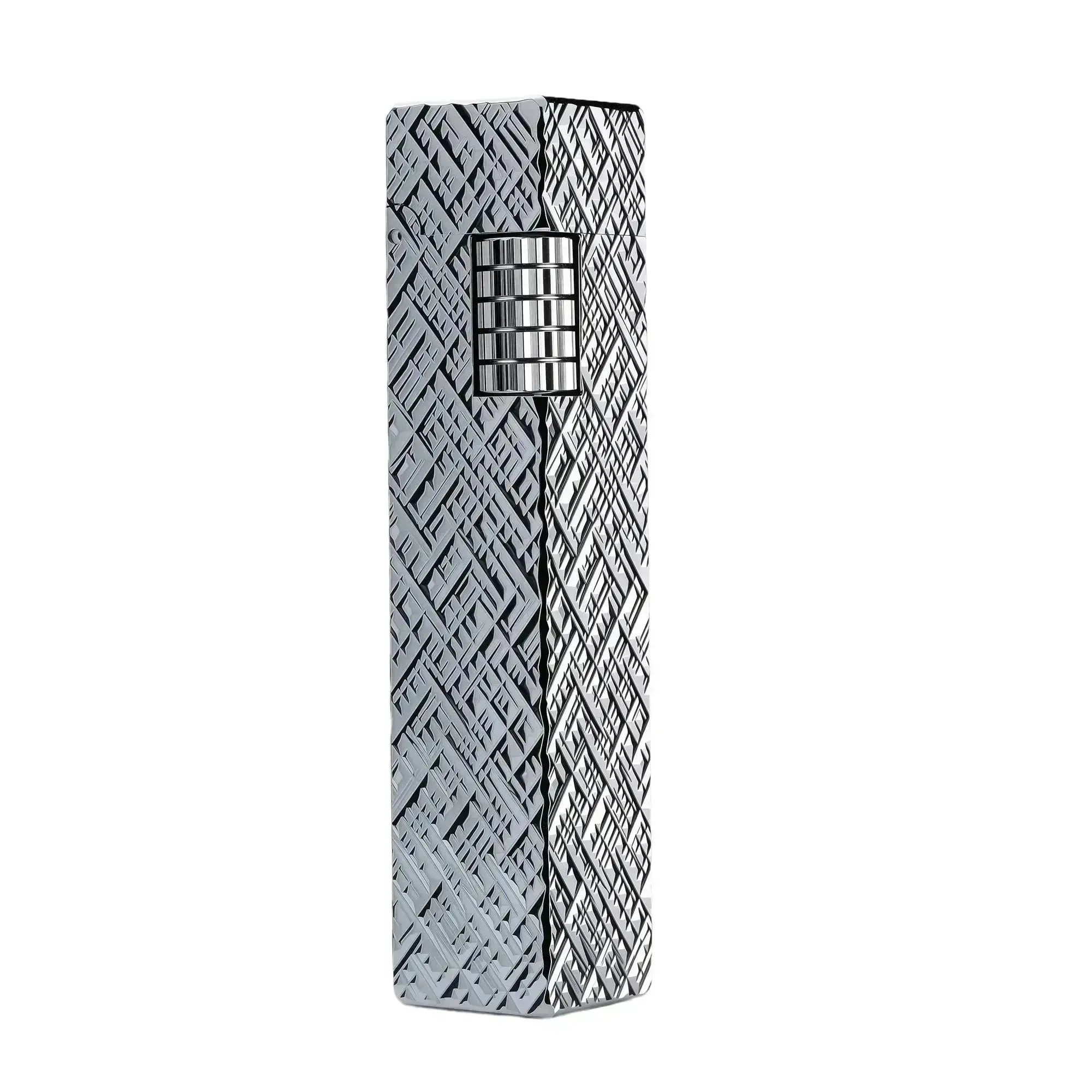 Side Slip - Rectangular Lighter - Silver Carving THORENS