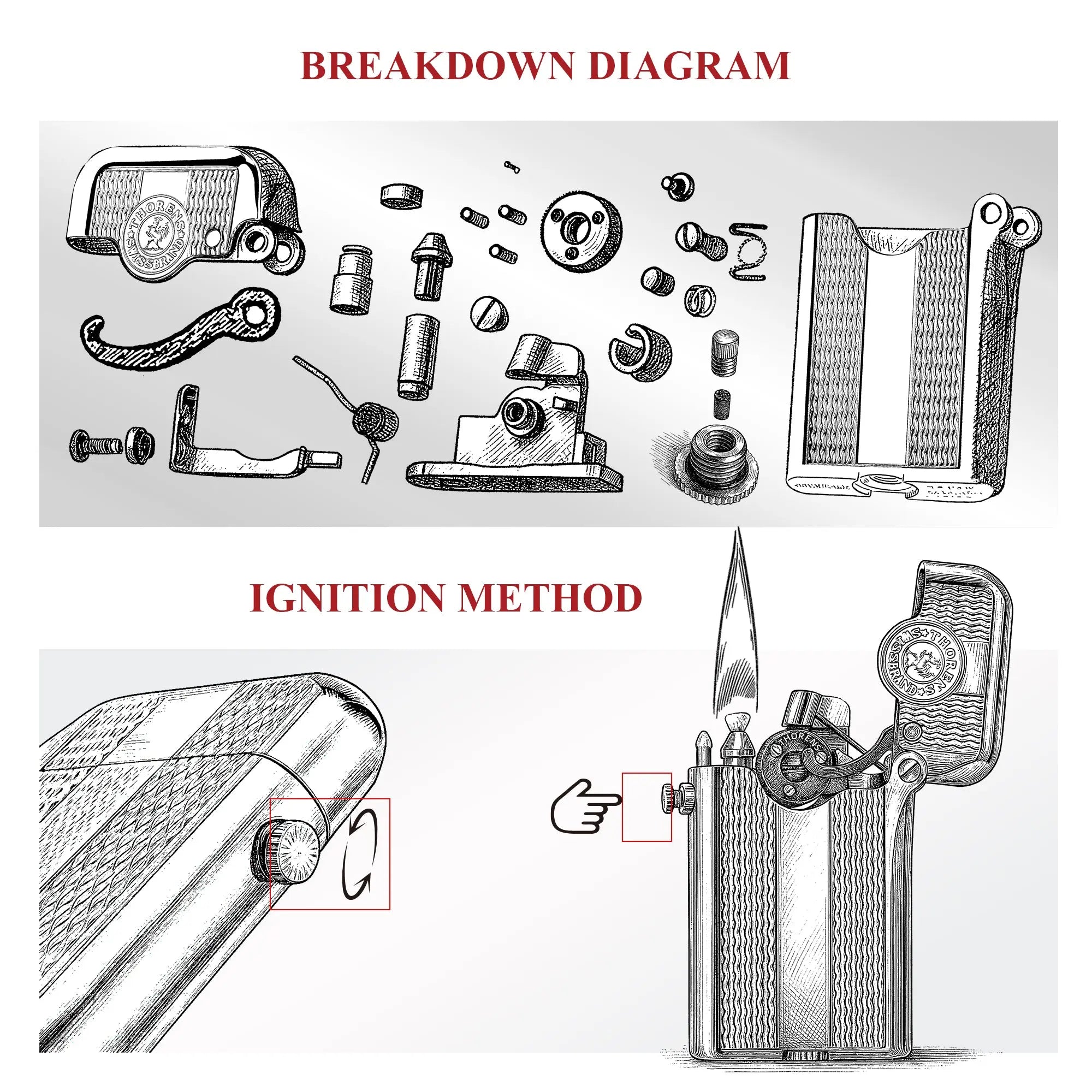 (New)Gen 3 - Single Claw - Spaced Water Ripple - Gold THORENS
