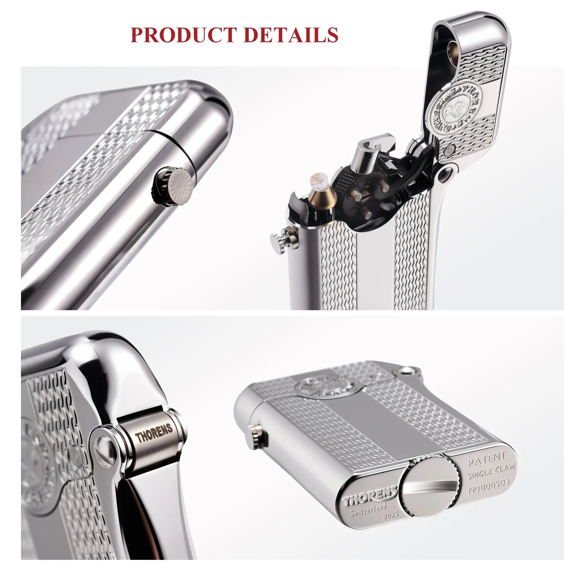 (New)Gen 3 - Single Claw - Spaced Water Ripple - Silver THORENS