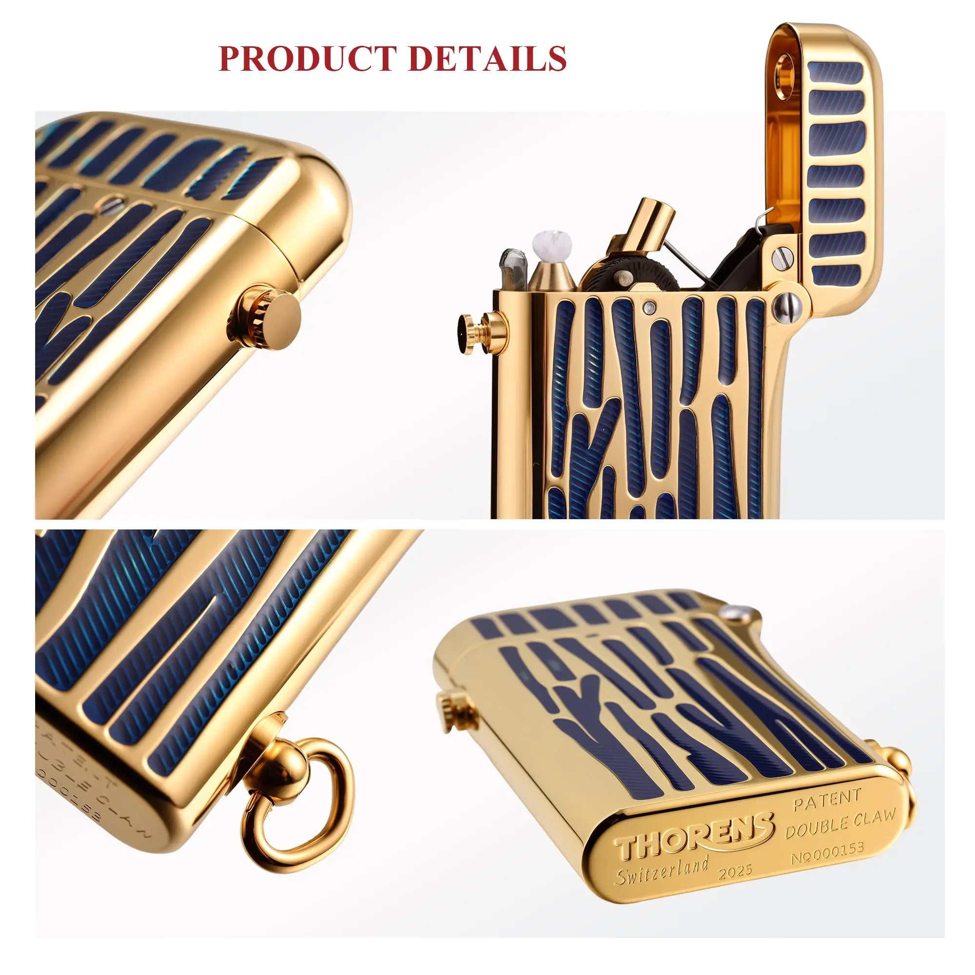 (New)Gen 2 - Double Claw - Blue Stripes - Gold THORENS