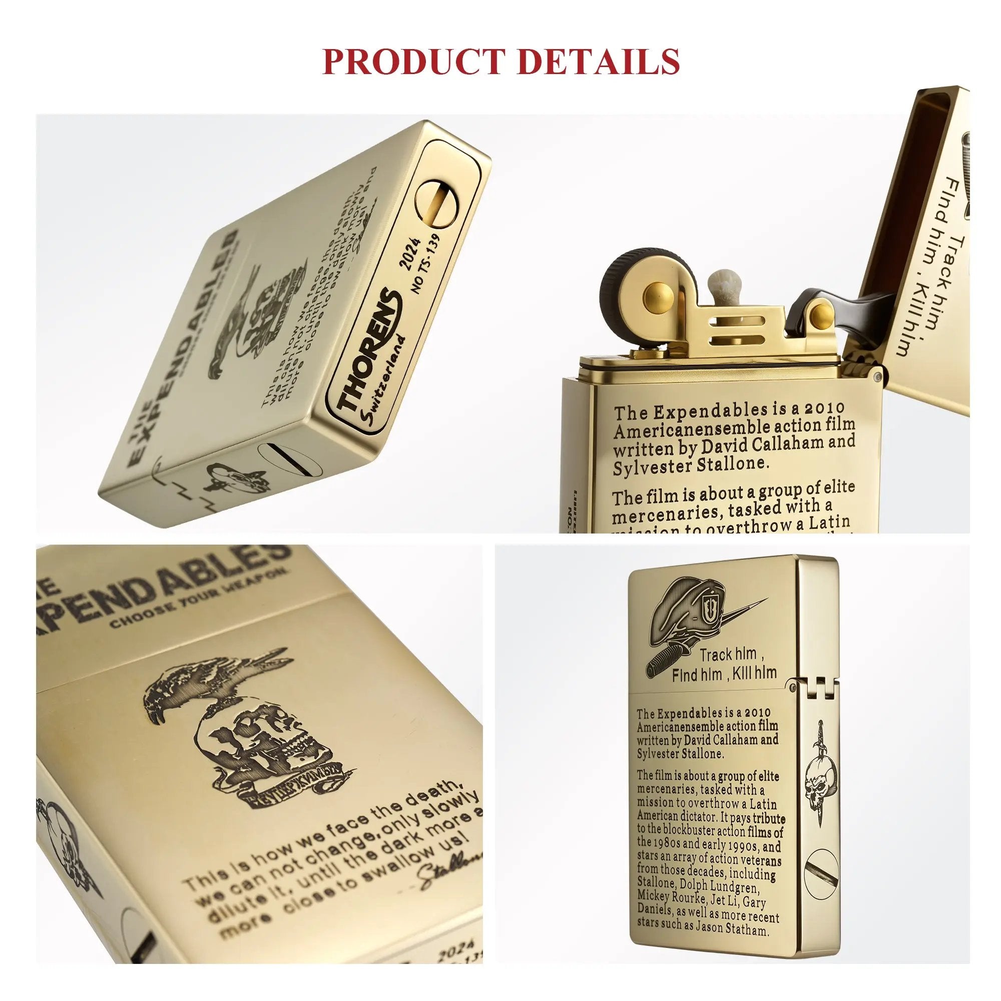 Etched Lighter - THE EXPENDABLES THORENS