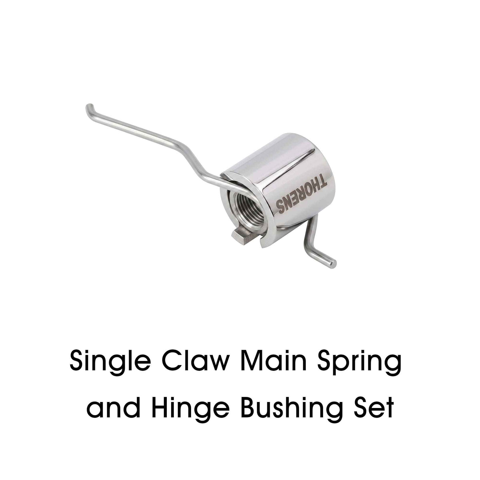 THORENS Single Claw Lighter Replacement Parts featuring a precision-engineered main spring and hinge bushing set in polished steel.