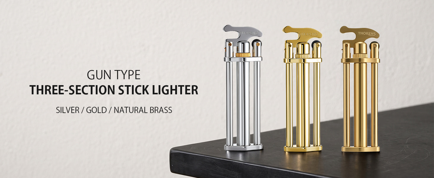 Three-Section Stick Lighter - Gold