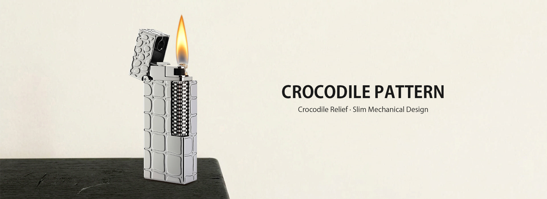 Encendedor estrecho - Motivo de cocodrilo
