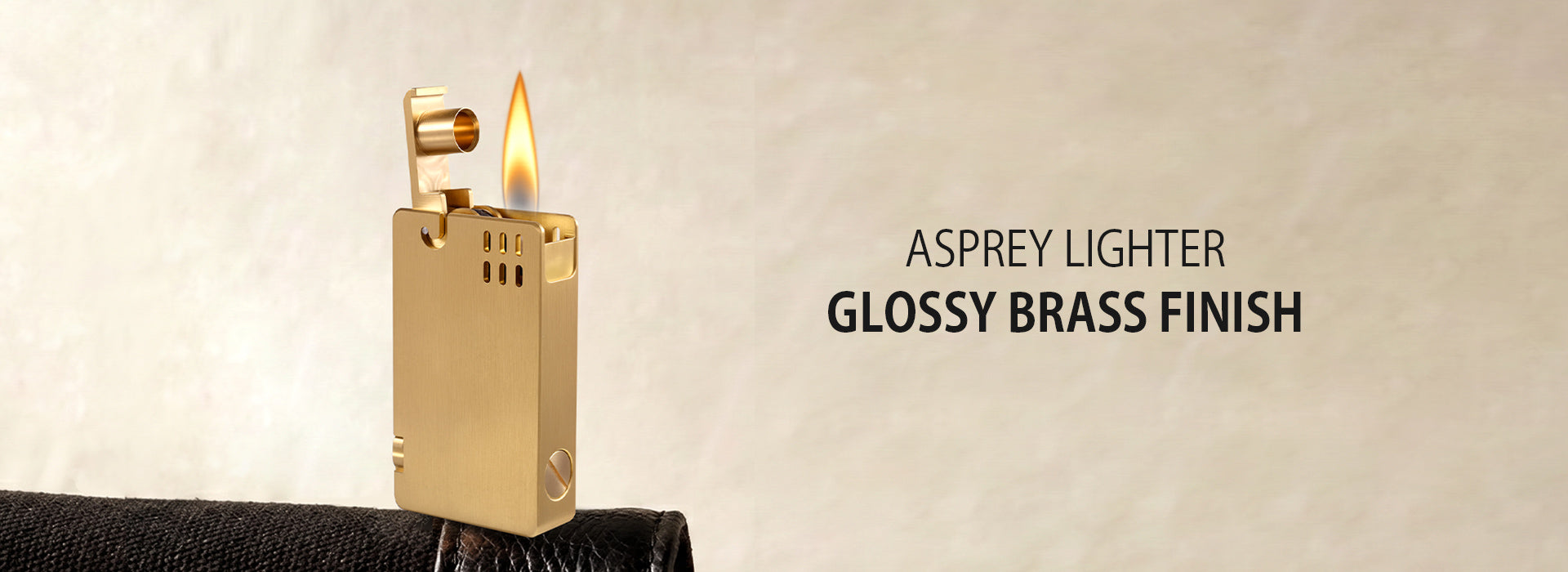 Asprey ライター - グロシー - ブラス仕上げ