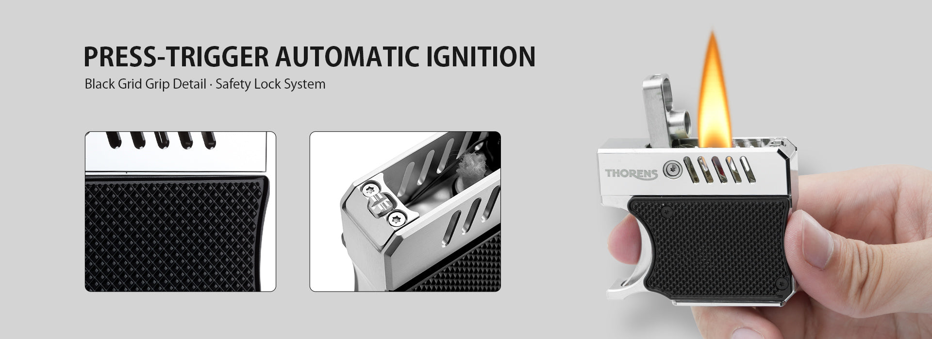 Gun Lighter - Black With Silver(Once Sold Out, It’s Gone Forever)
