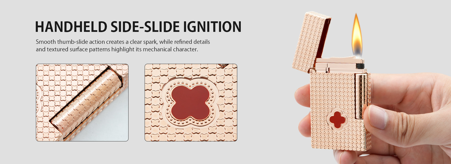 Clover Monogram Rose Gold- Ruby Clover