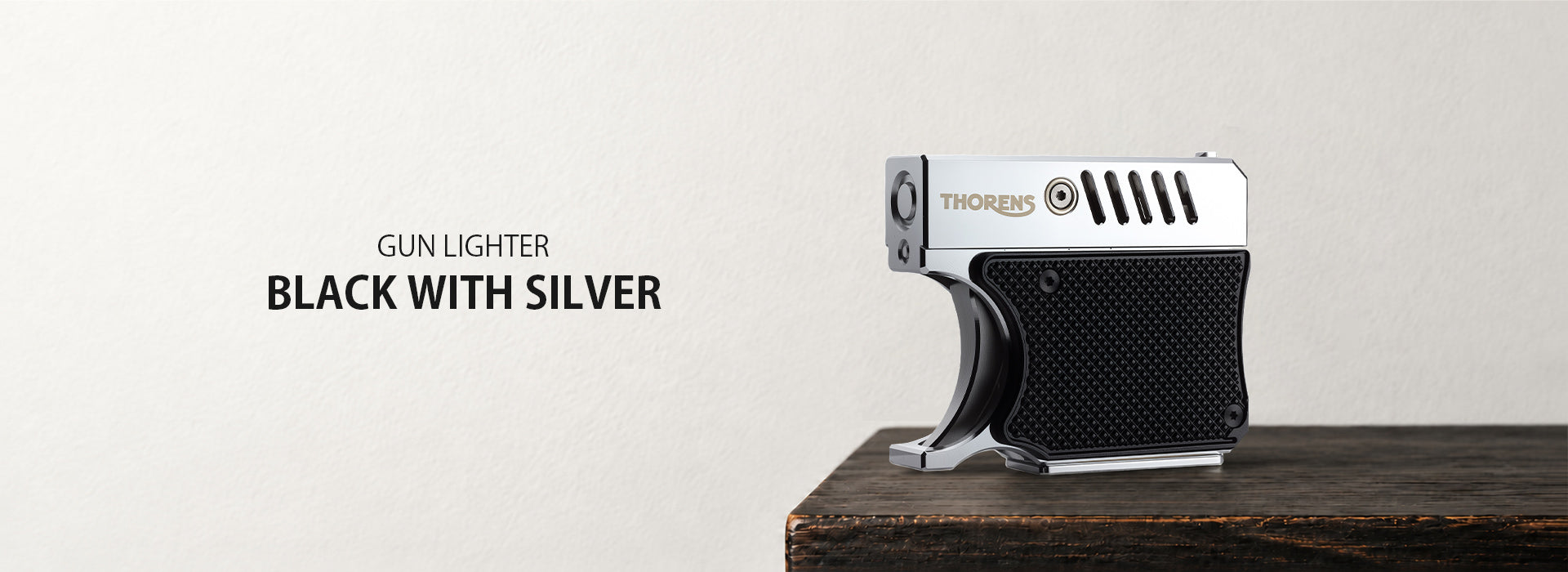 Gun Lighter - Black With Silver(Once Sold Out, It’s Gone Forever)