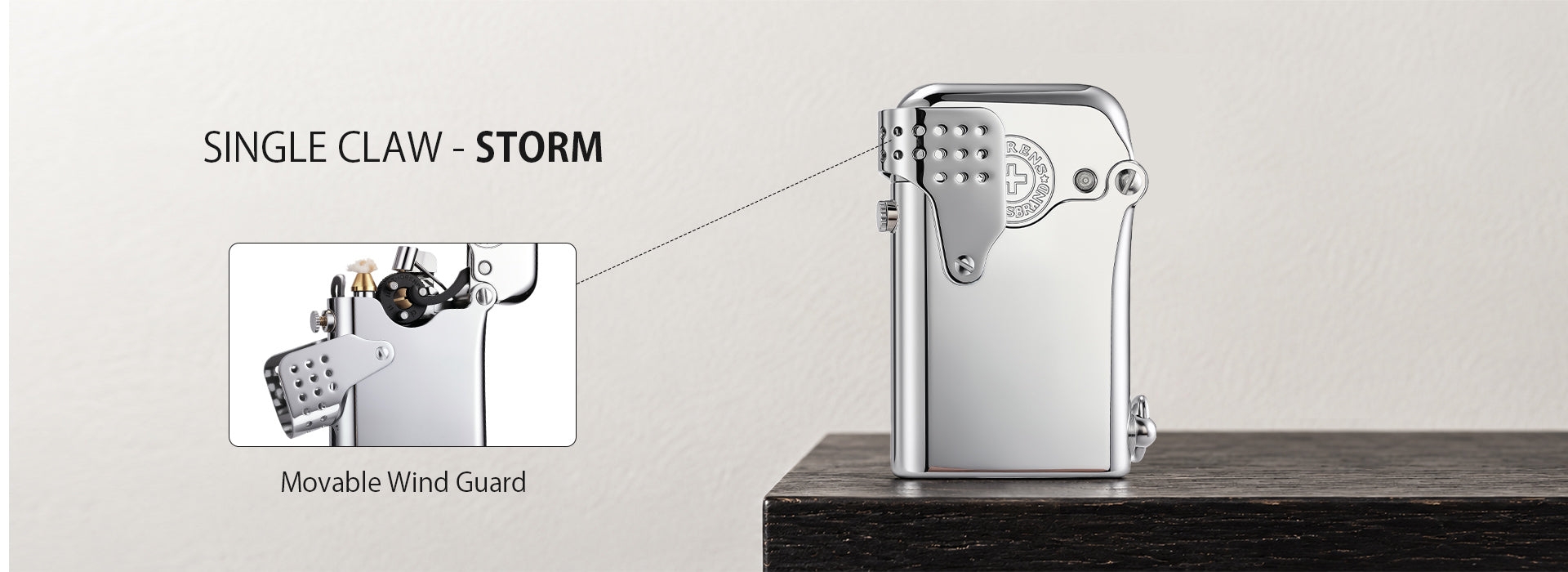 THORENS Enkelklo STORM · Femte generationen · Påfyllning från sidan · Silver