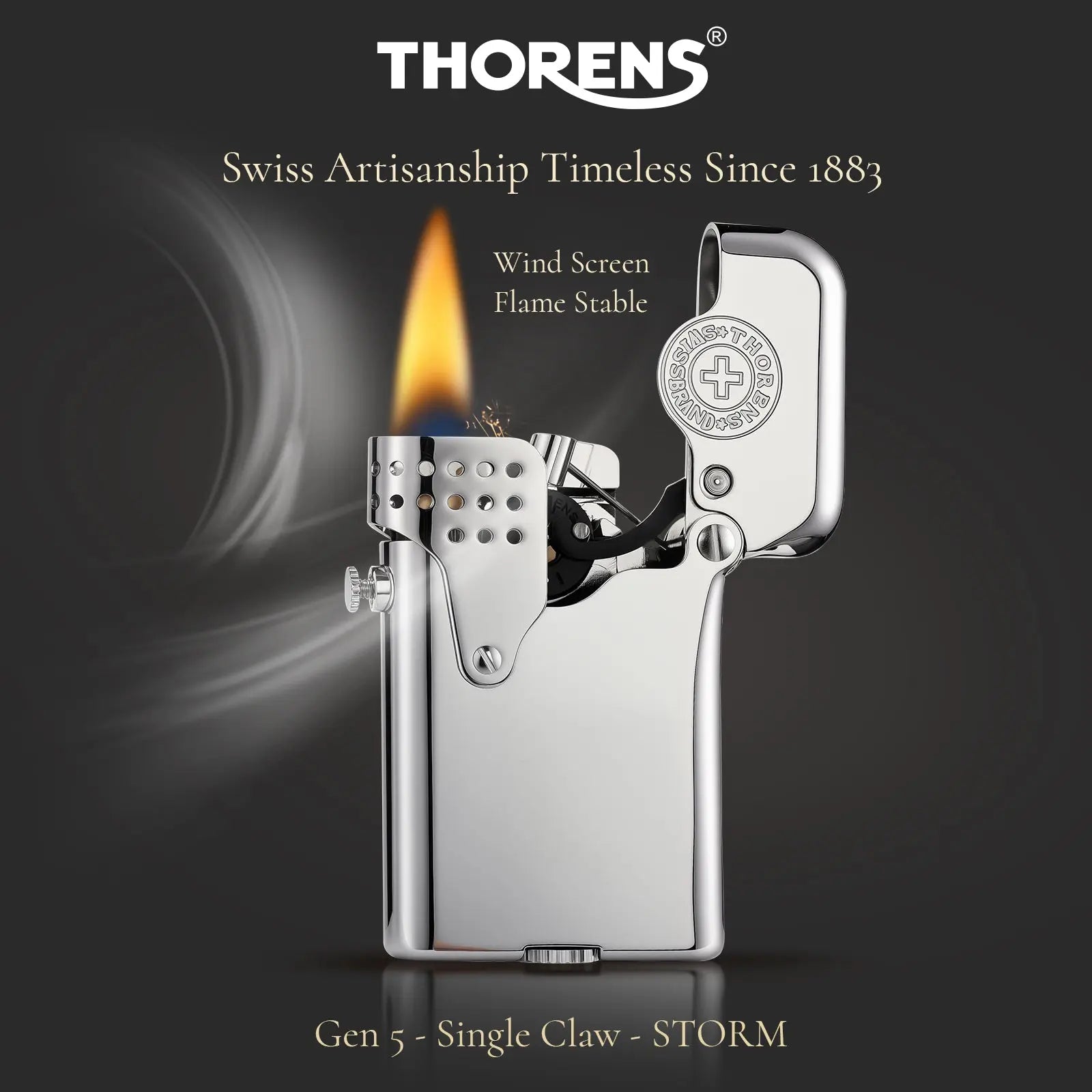 Gen 5 - Single Claw - STORM - Silver(Minor flaws, scratches, please do not order if you mind) THORENS