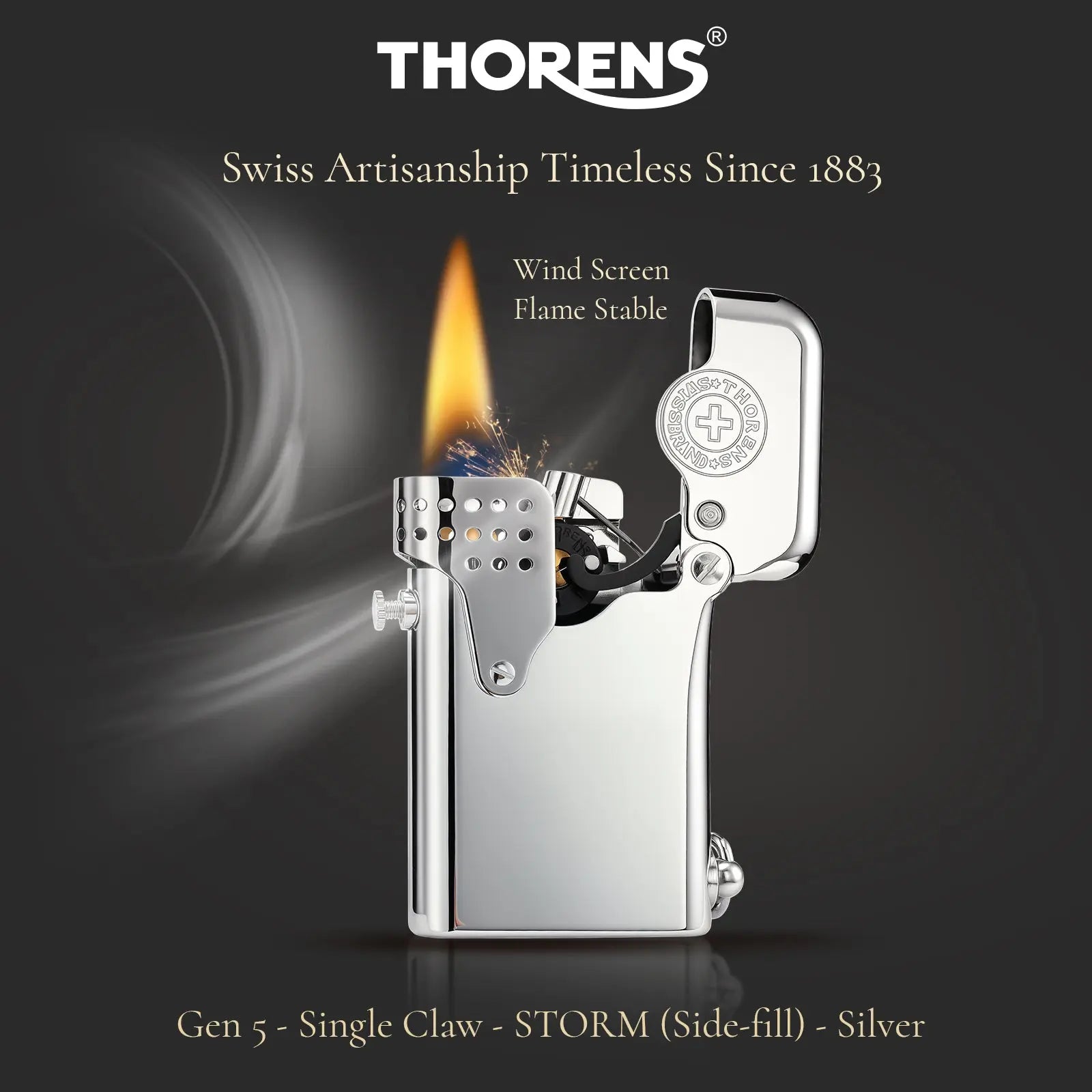 (New) Gen 5 - Single Claw - STORM - Silver（Side Fuel Filling Port） THORENS
