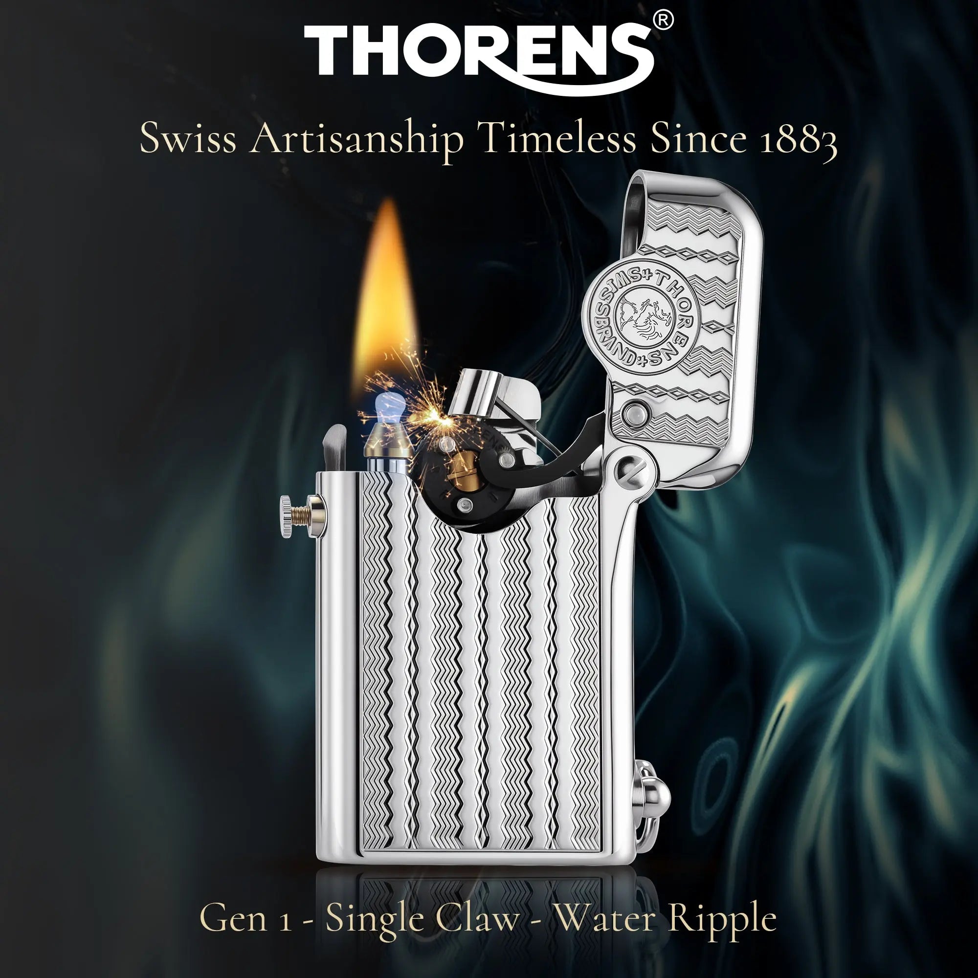 Gen 1 - Single Claw - Water Ripple - Silver THORENS
