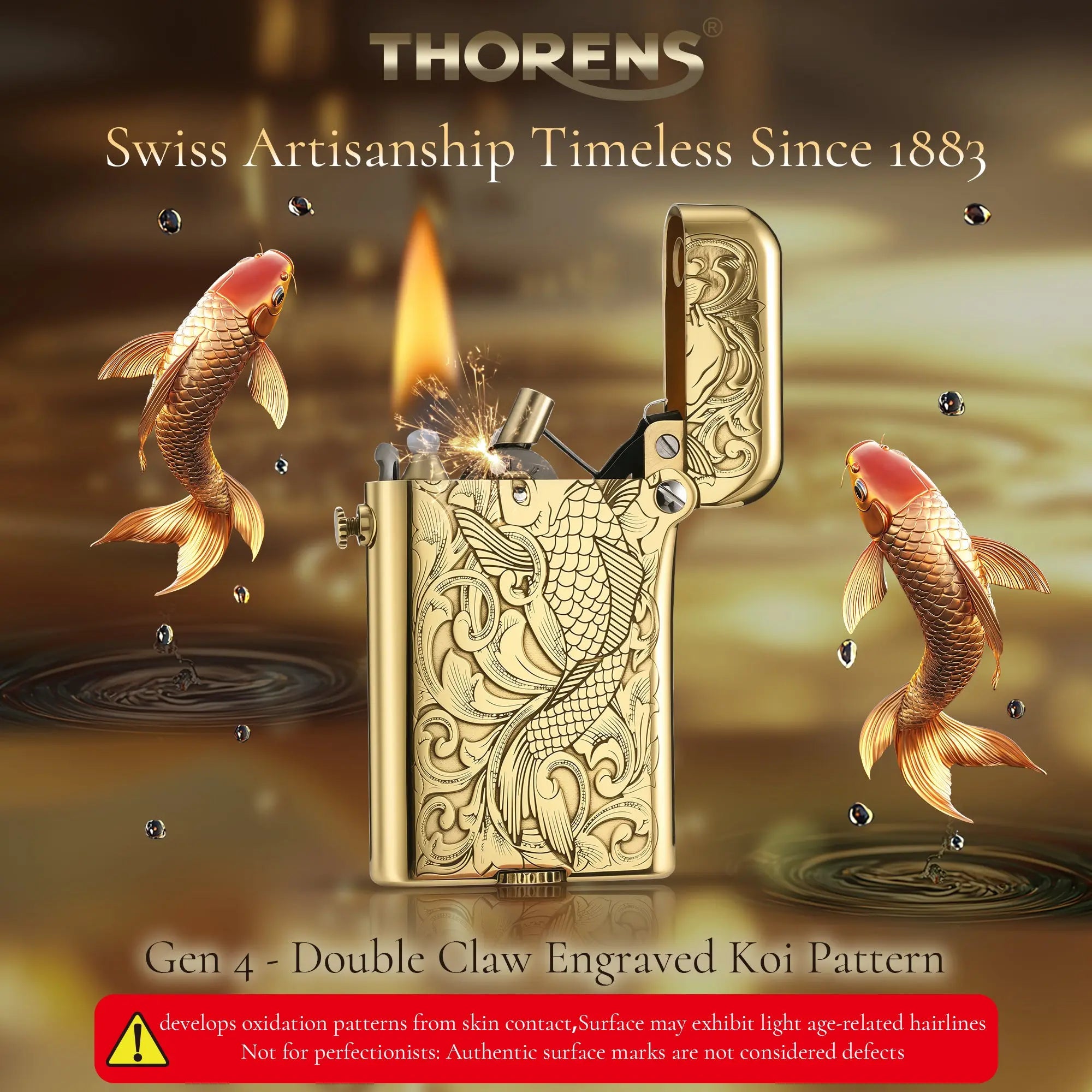 Gen 4 - Double Claw - Engraved Koi Pattern THORENS