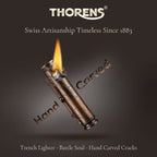 2025 New Products｜ Trench Lighter - Battle Soul - Hand Carved Cracks THORENS Lighter Official Site