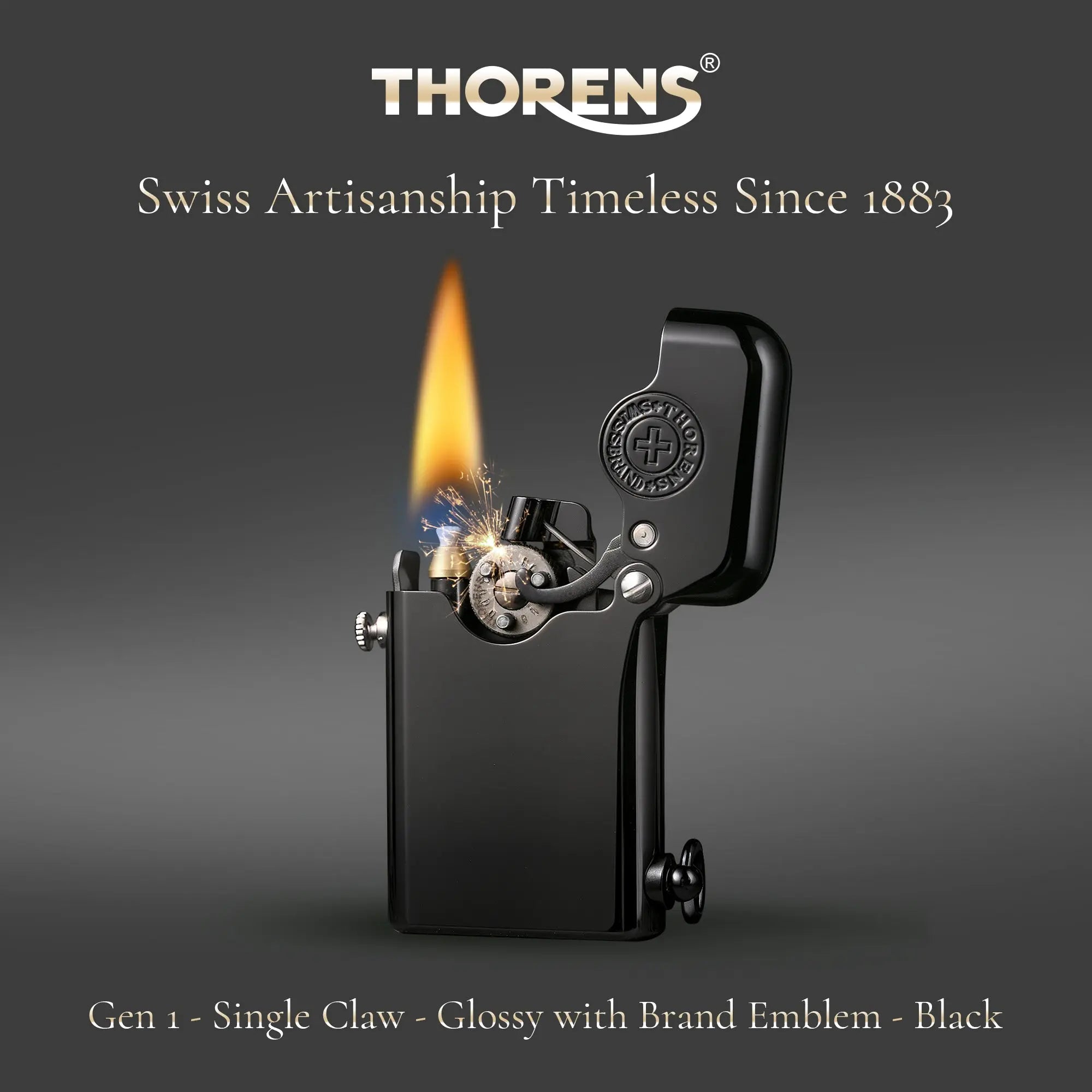 Gen 1 - Single Claw - Glossy with Brand Emblem - Black THORENS