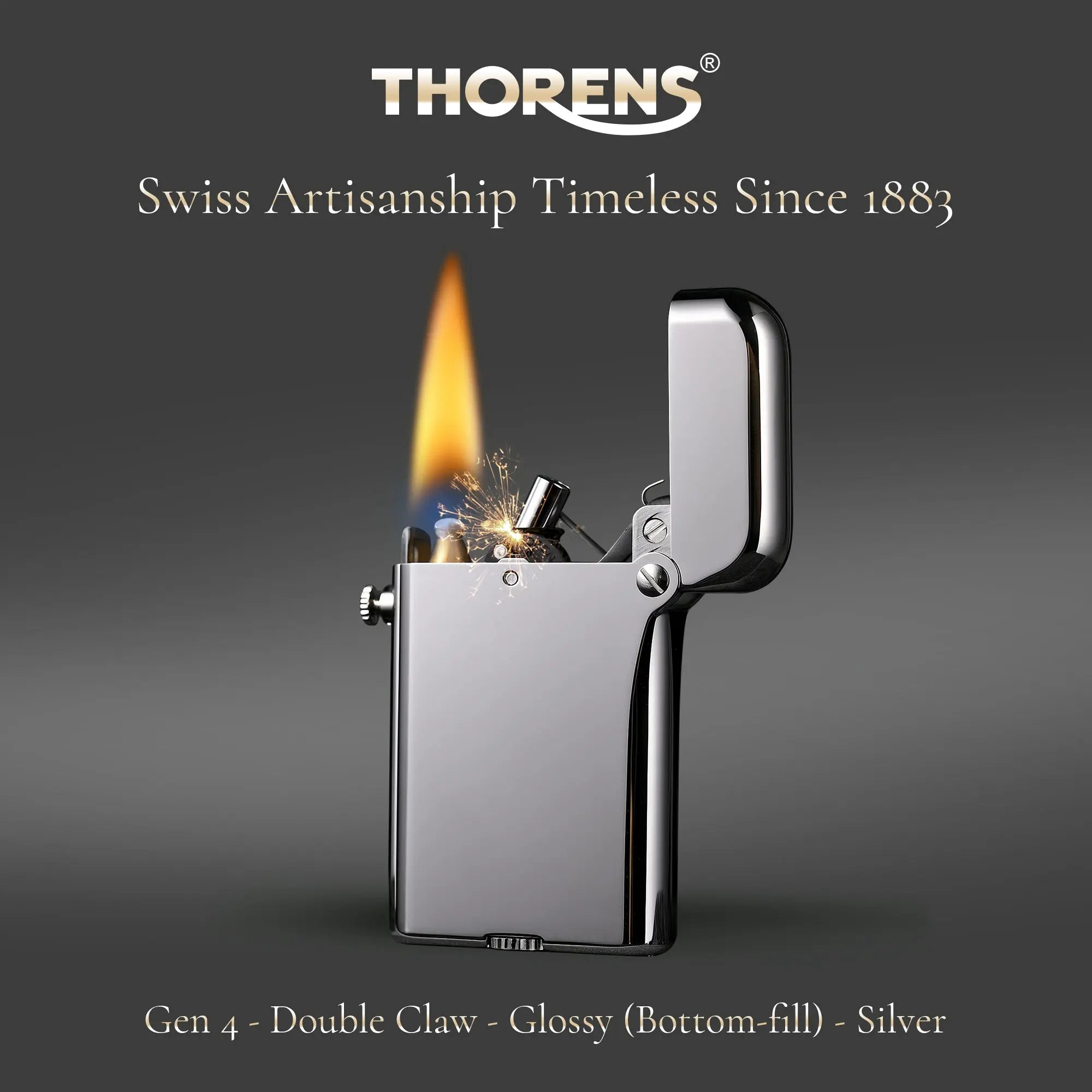 Gen 4 - Double Claw - Glossy  (Bottom Fill) - Silver THORENS