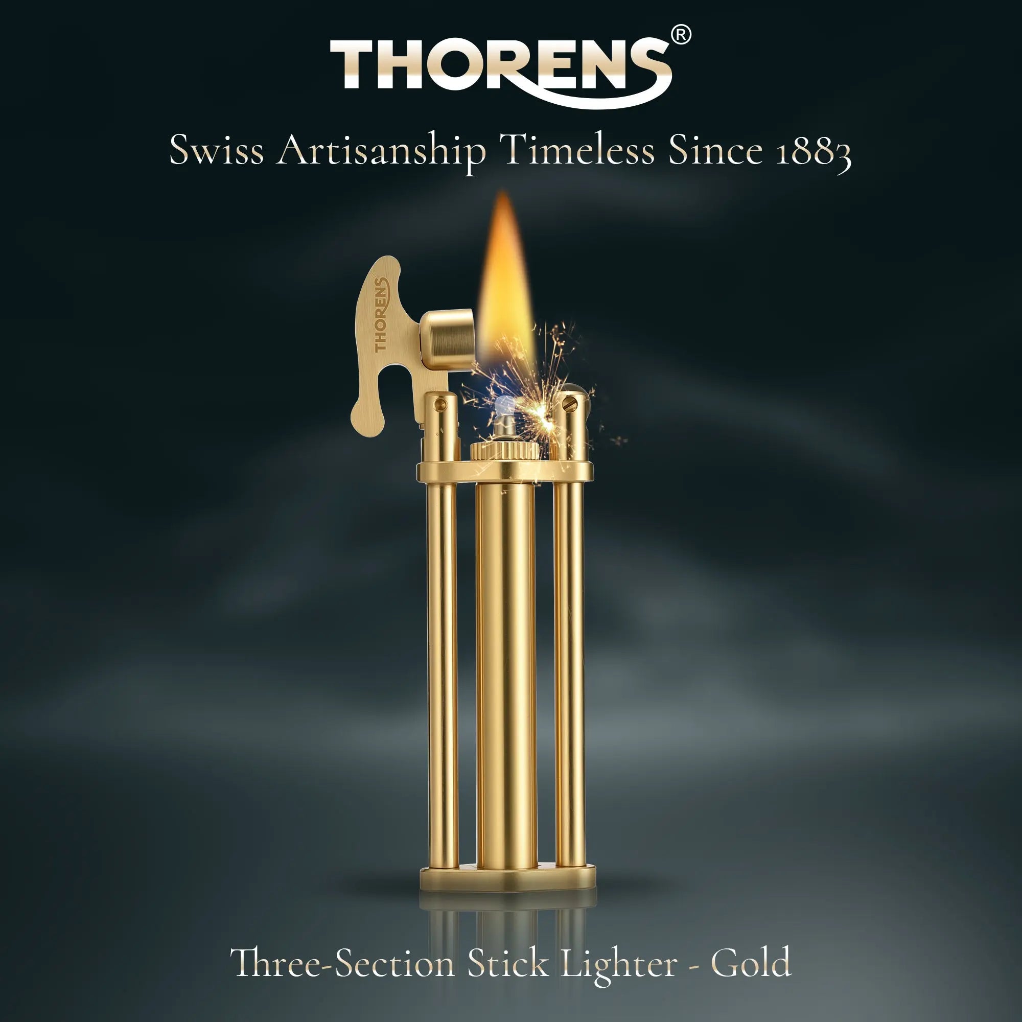Three-Section Stick Lighter - Gold THORENS