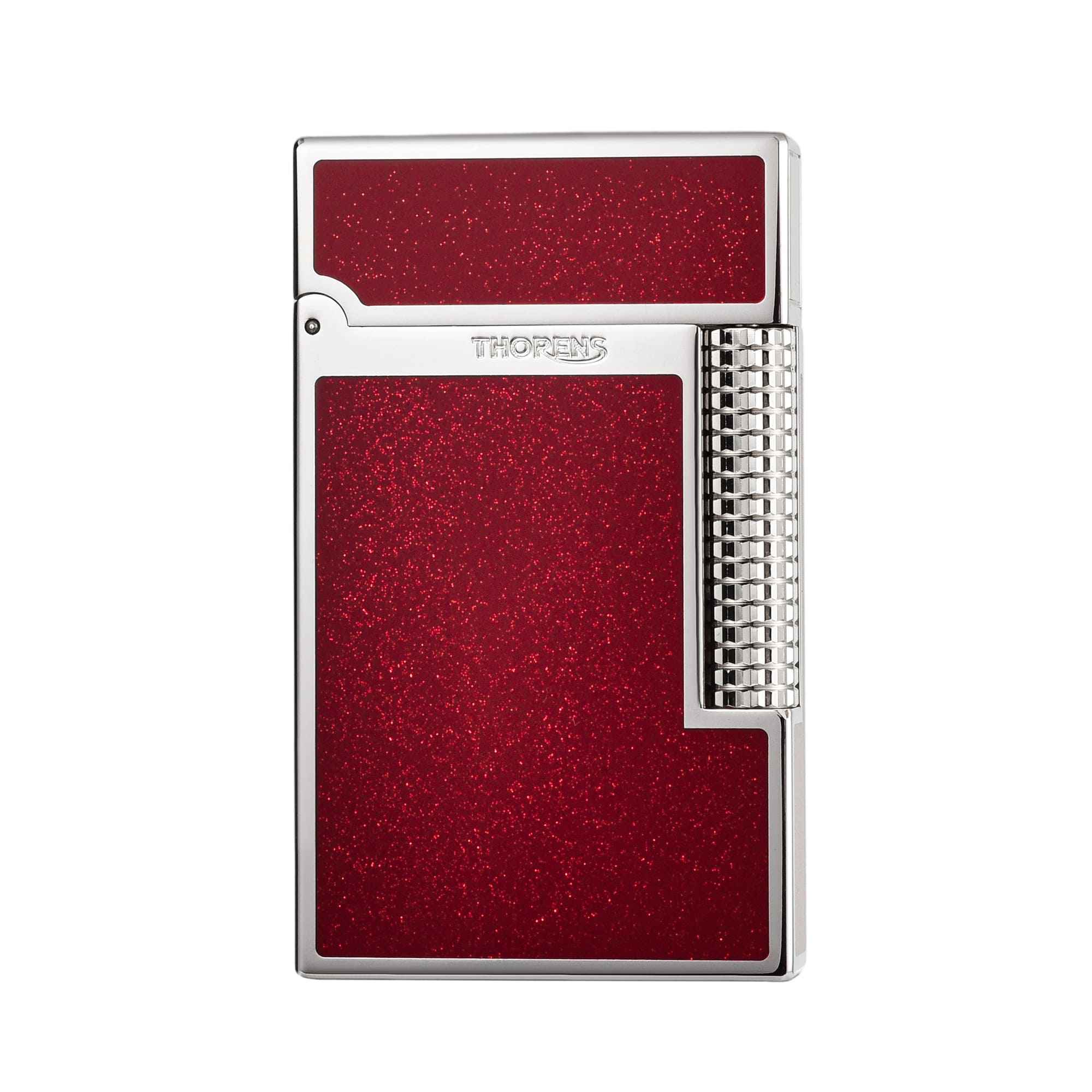 Red Silver Side-Slide Fluid Lighter, Refillable Brass EDC Gift