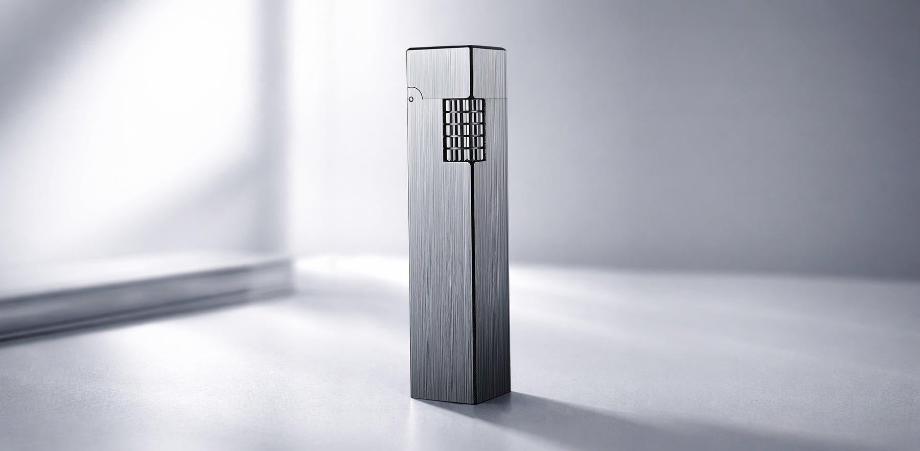 Side Slip - Rectangular Lighter - Glossy - Silver