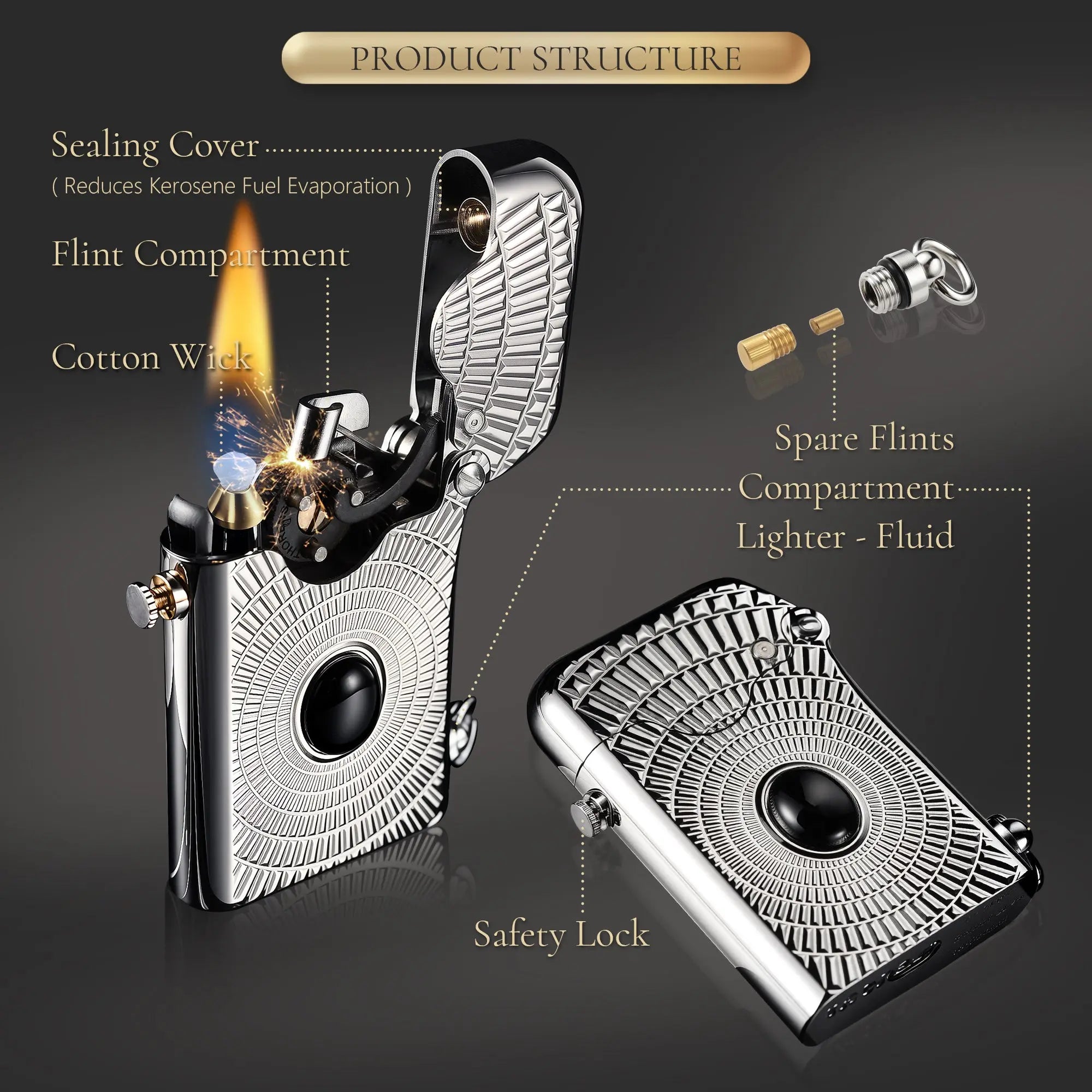 Single CLAW classic lighter Brass Lighter Thorens Lighter Metal Lighter Famous Lighter Cigar Lighter Vintage Lighter elite lighter refillable lighter reusable lighter windproof lighter