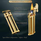 Three-Section Stick Lighter - Gold THORENS