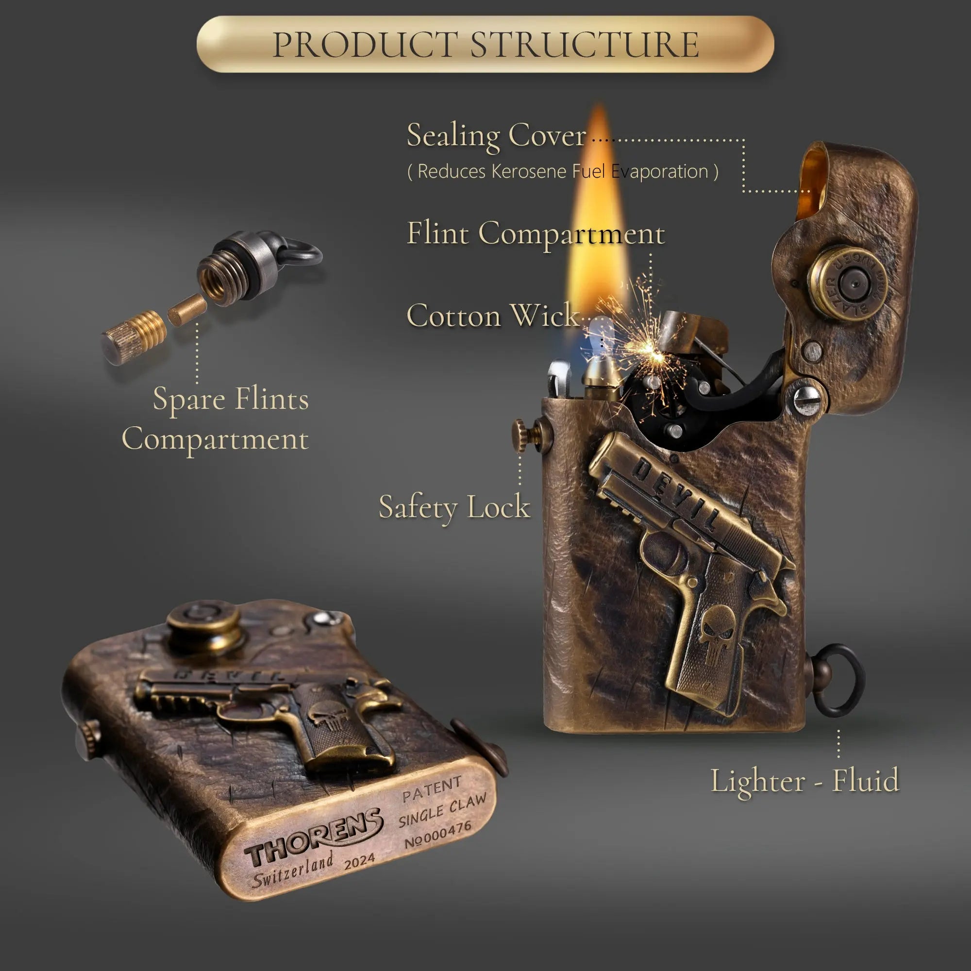 2025 New Products｜Gen 1 - Single Claw - Battle Mark — Hand-Carved Gun Series THORENS