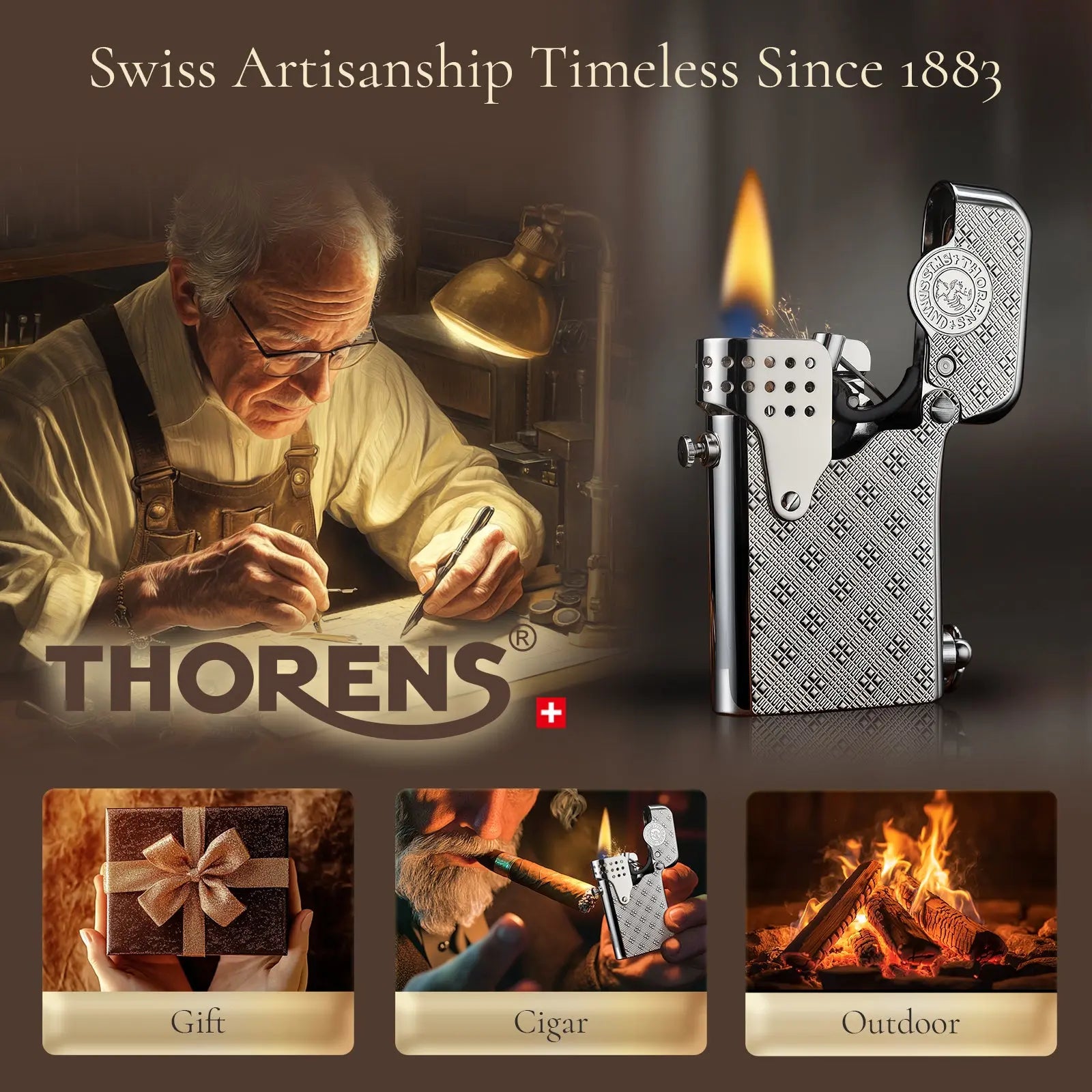 Single CLAW storm windproof lighter classic lighter Brass Lighter Thorens Lighter Metal Lighter Famous Lighter Cigar Lighter Vintage Lighter elite lighter refillable lighter reusable lighter