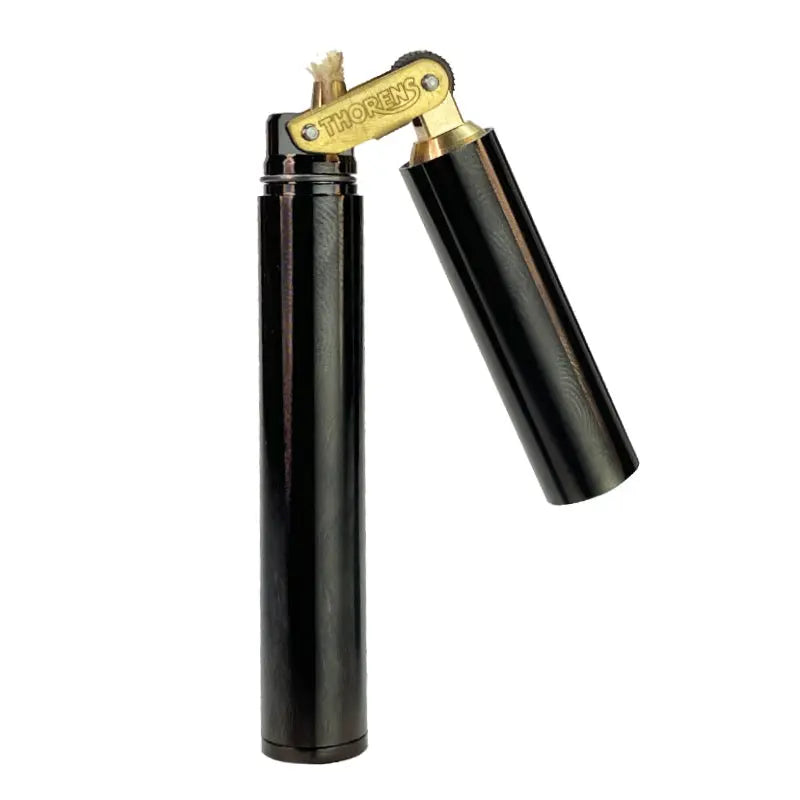 Front view of lighter with lid open