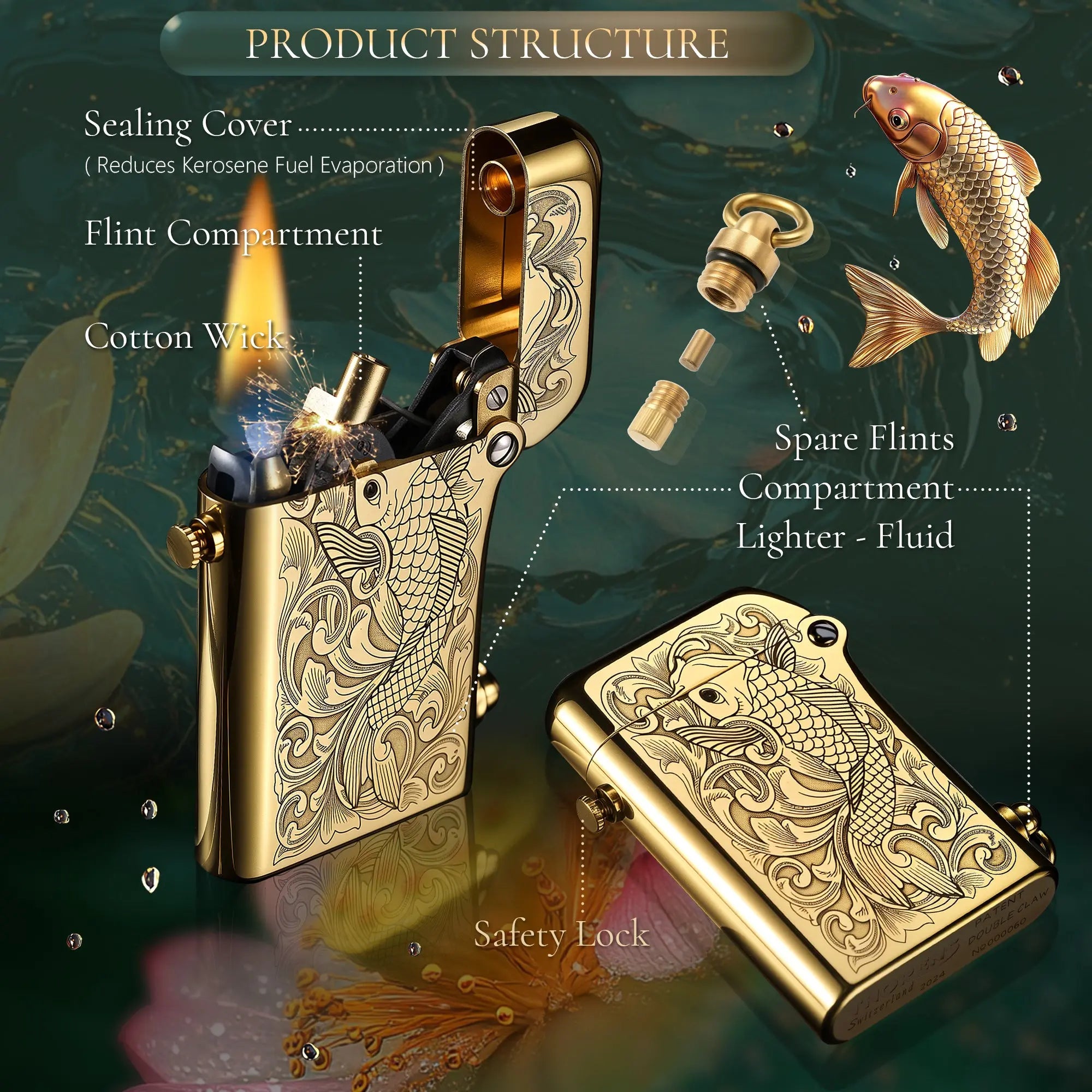 Gen 2 - Double Claw - Engraved Koi THORENS