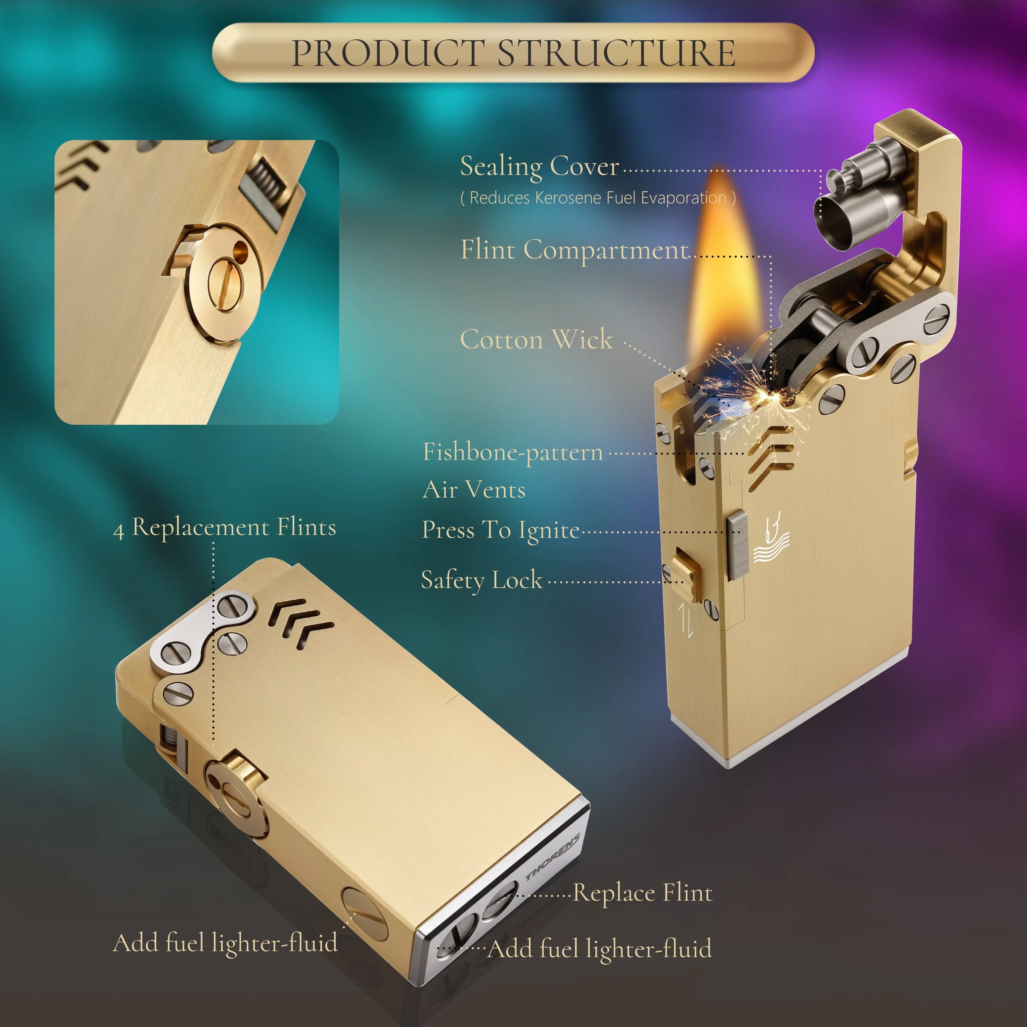 Ejection Lighter - Copper Color THORENS