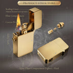 Semi-Automatic Ignition Lighter - Glossy - Copper Color THORENS