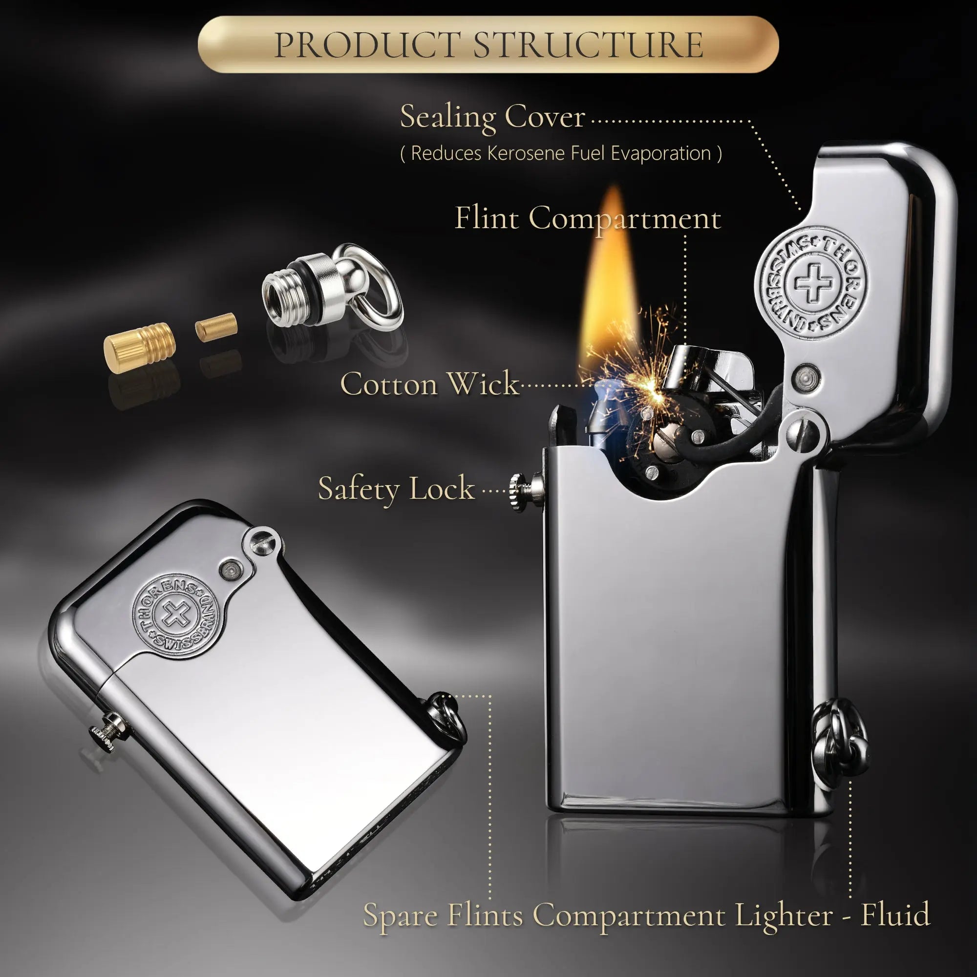 Single Claw Lighter - Silver THORENS