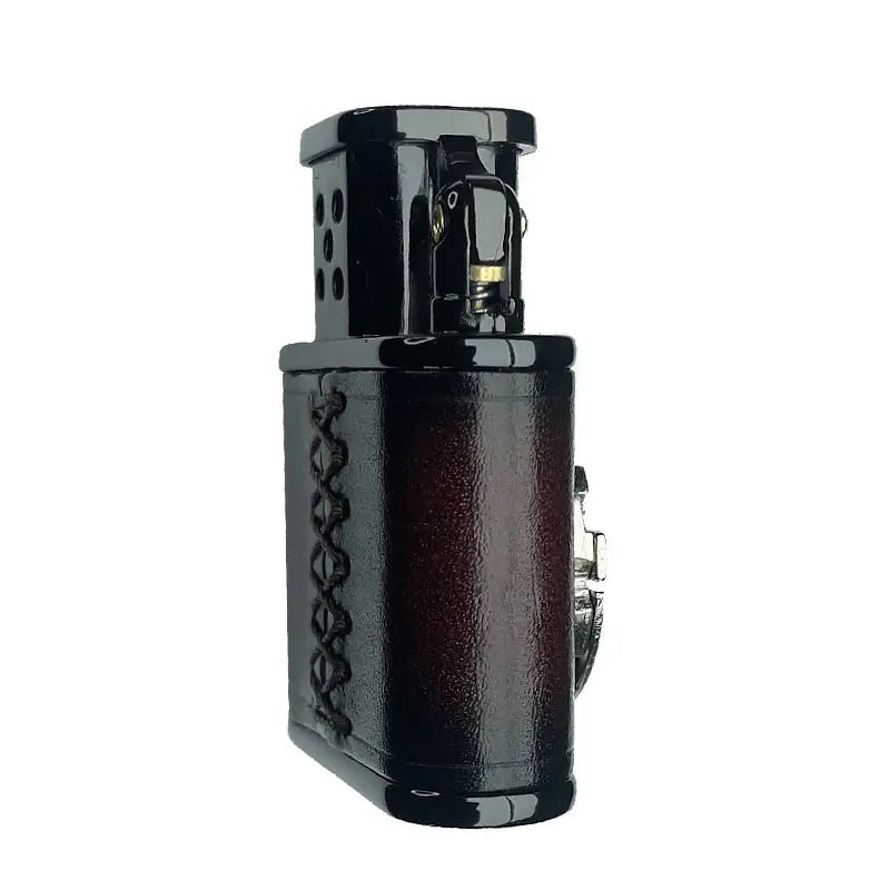 New Handcrafted Cowhide - Inlaid Movement - thorens lighter cigar lighter metal lighter brass lighter cool lighter lighter gift kerosene lighter classic lighter