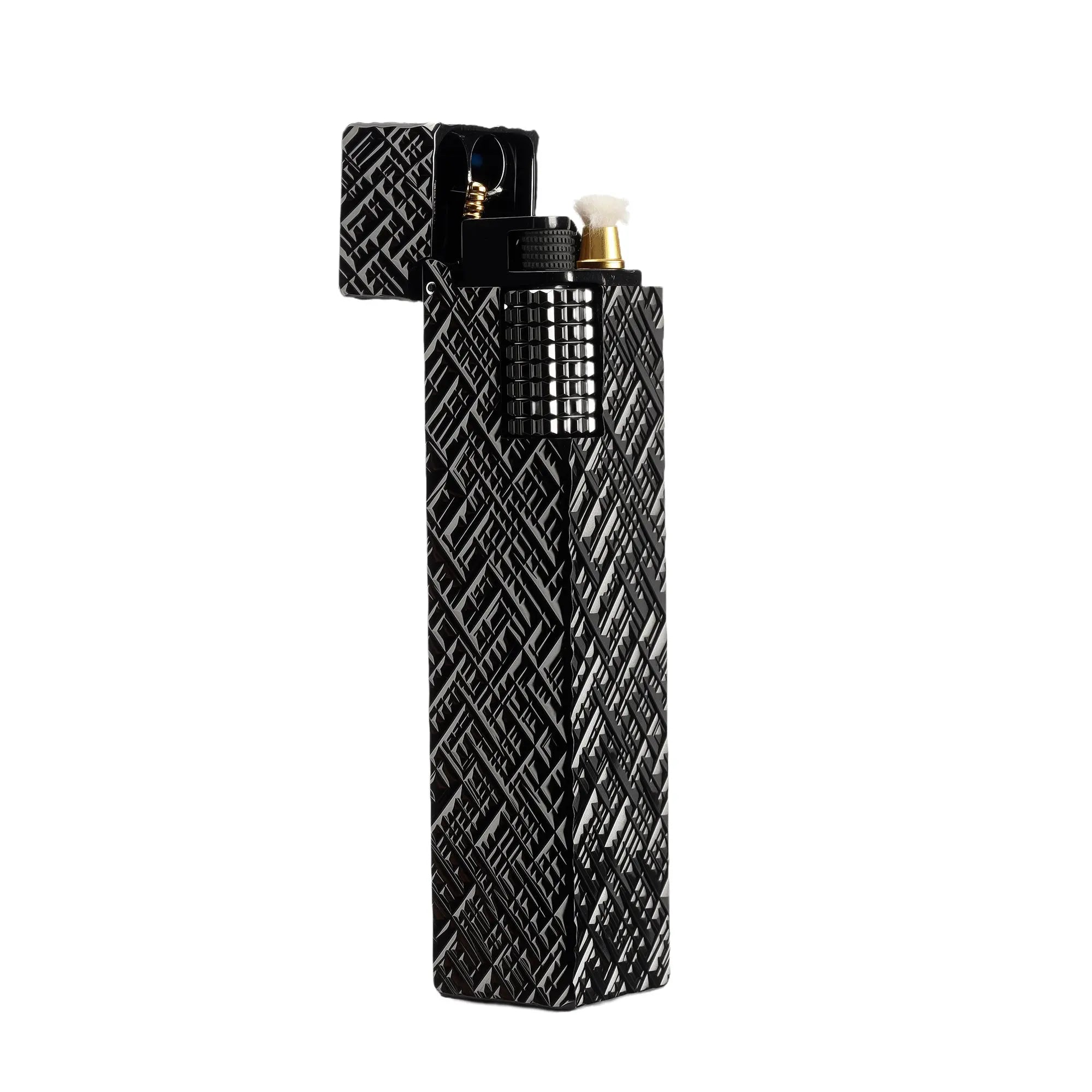 Side Slip - Rectangular Lighter - Black Carving THORENS
