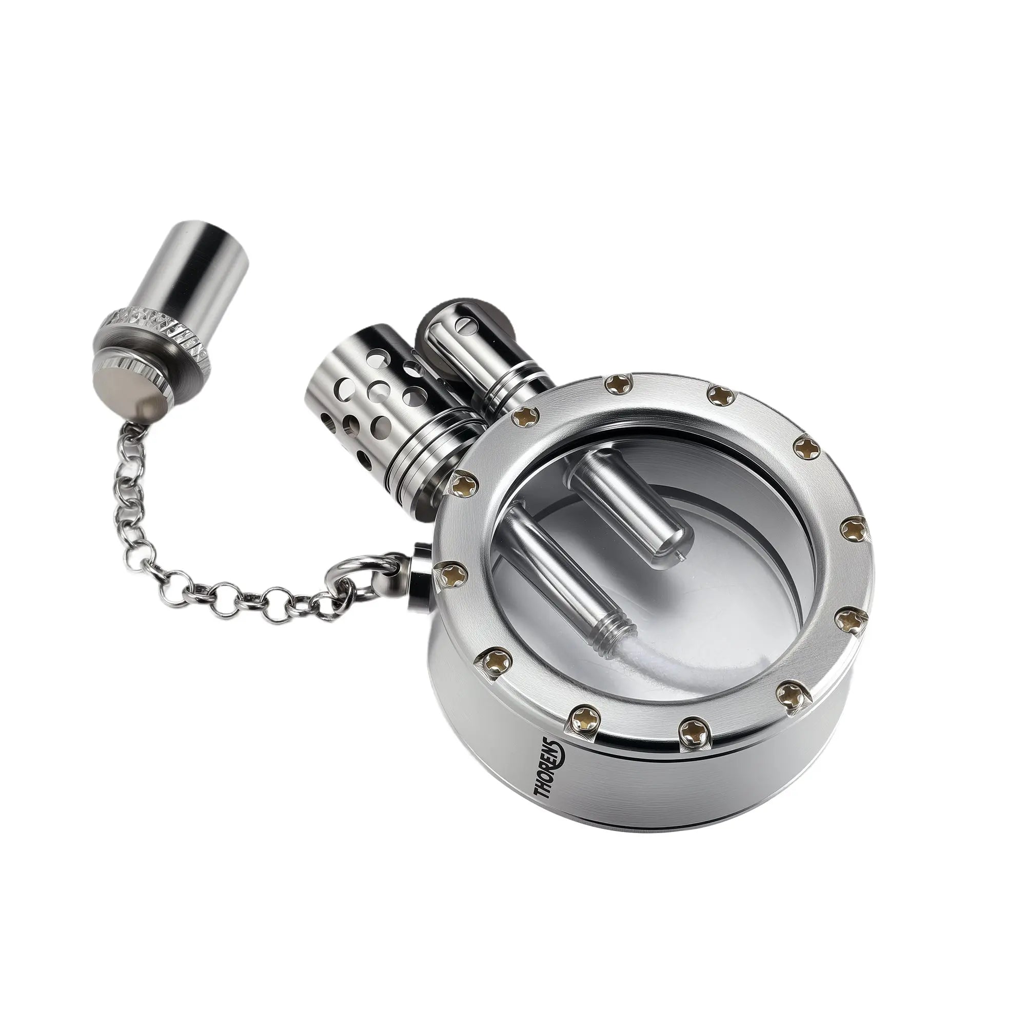 Round - Pocket Watch Lighter - Silver THORENS