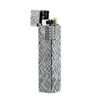 Side Slip - Rectangular Lighter - Silver Carving THORENS