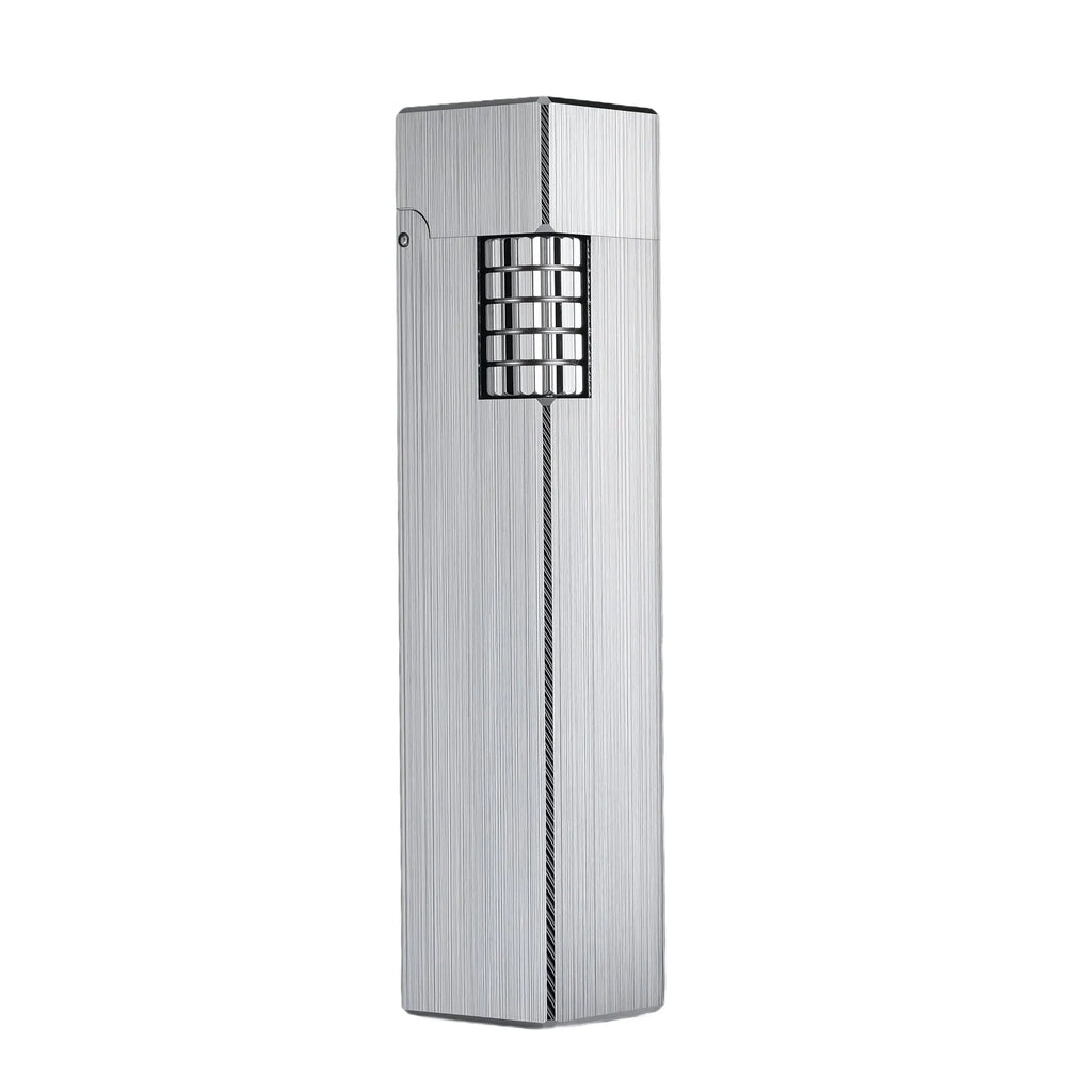 Side Slip - Rectangular Lighter - Silver Carving THORENS