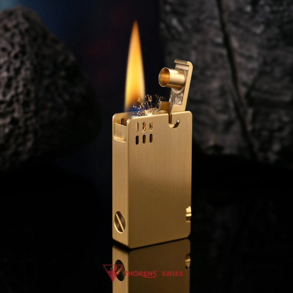 ASPREY Lighter - Glossy -  Brass Finish THORENS