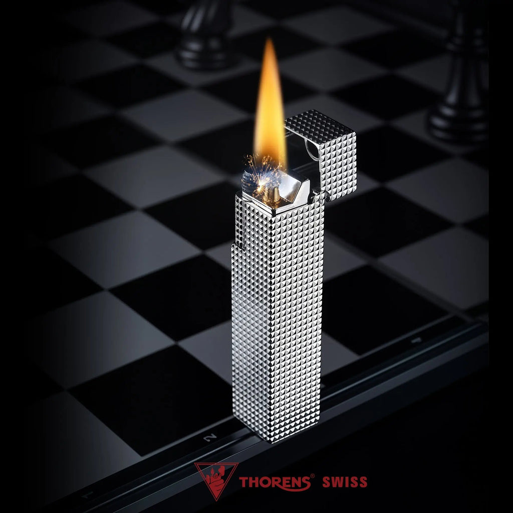 Side Slip - Rectangular Lighter - Small Square - Silver THORENS