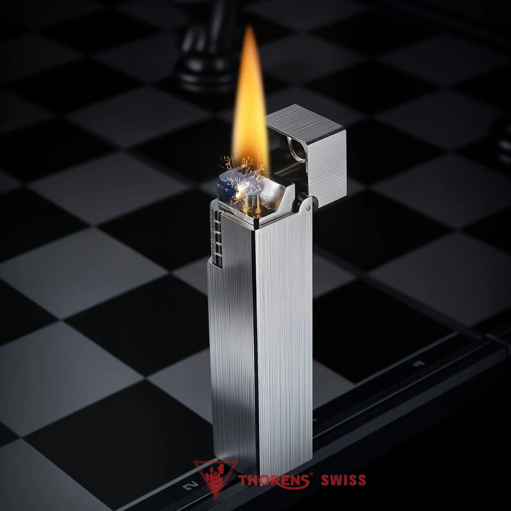 Side Slip - Rectangular Lighter - Glossy - Silver THORENS