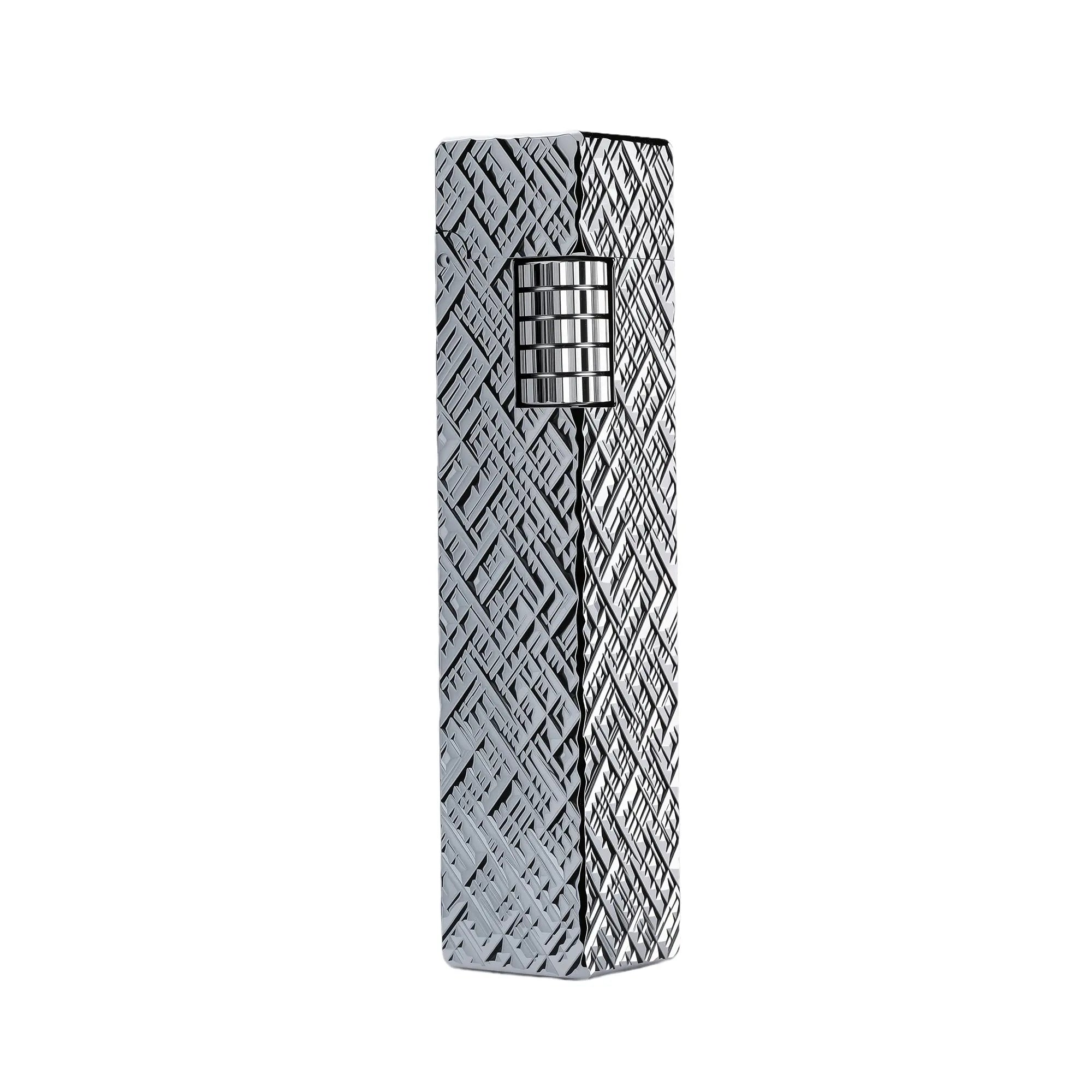 Side Slip - Rectangular Lighter - Silver Carving THORENS