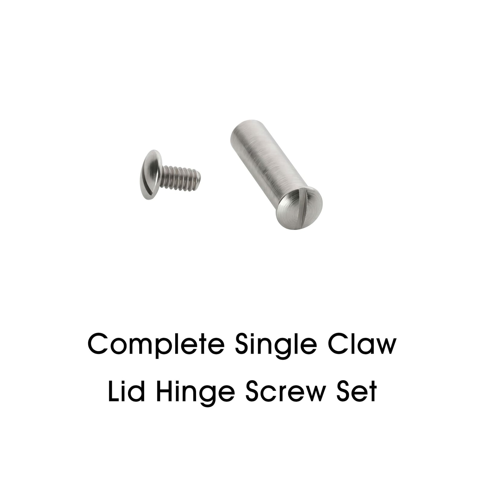 THORENS Single Claw Lighter Replacement Parts featuring a precision-engineered lid hinge screw set in brushed stainless steel.