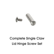 Complete Single Claw Lid Hinge Screw Set