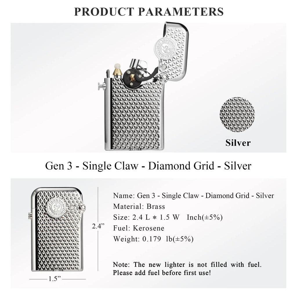 （NEW）Gen 3 - Single Claw - Diamond Grid - Silver THORENS