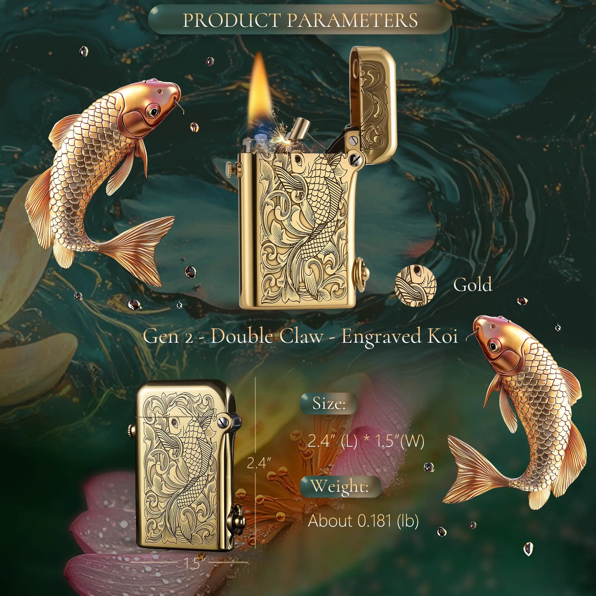 Gen 2 - Double Claw - Engraved Koi THORENS
