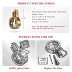 Round - Pocket Watch Lighter - Brass Finish THORENS