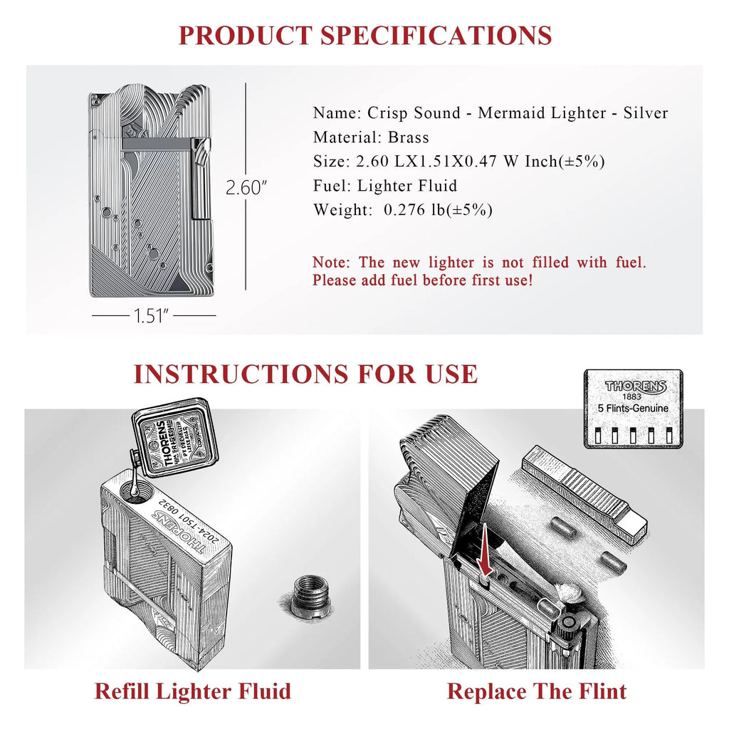 Crisp Sound - Mermaid Lighter - Silver THORENS