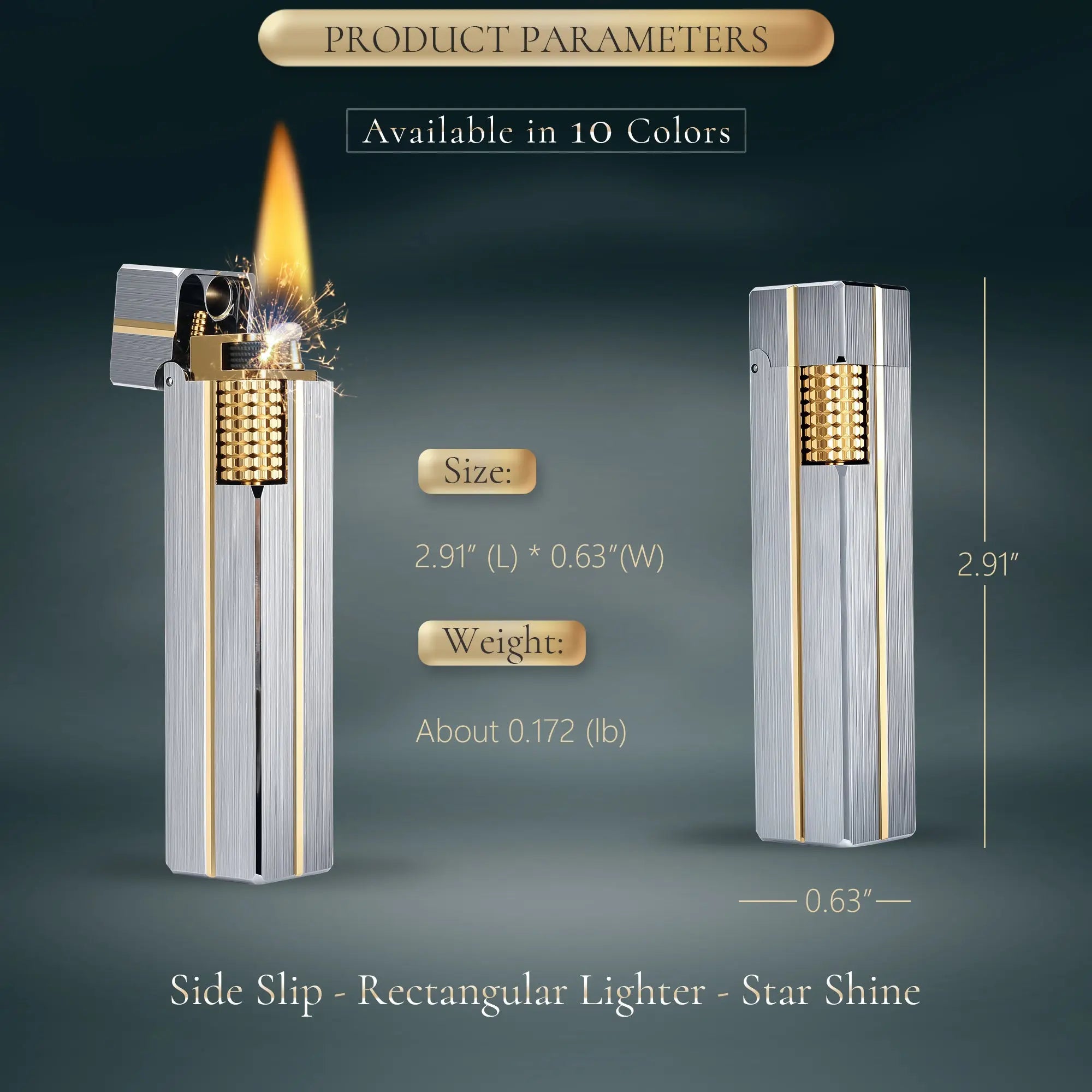 Side Slip - Rectangular Lighter –  Star Shine THORENS