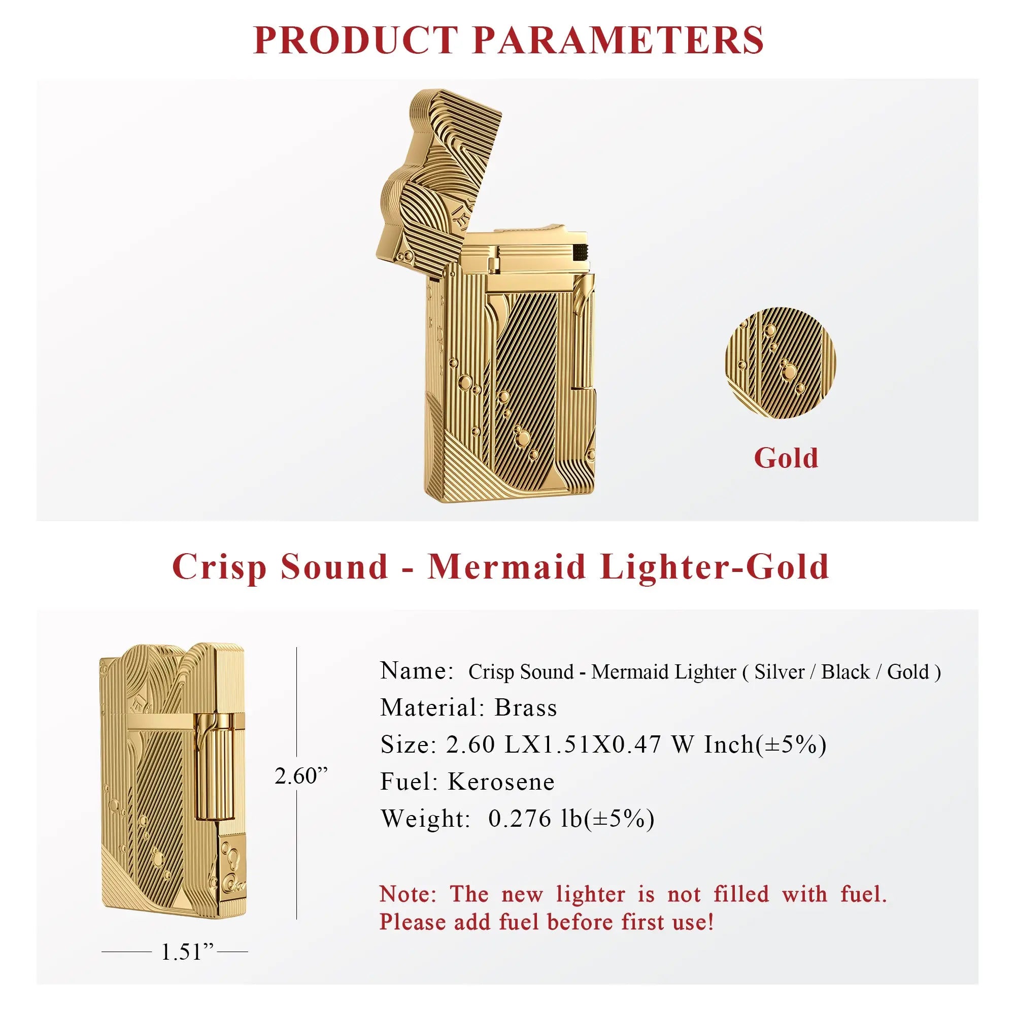 Crisp Sound - Mermaid Lighter - Gold THORENS